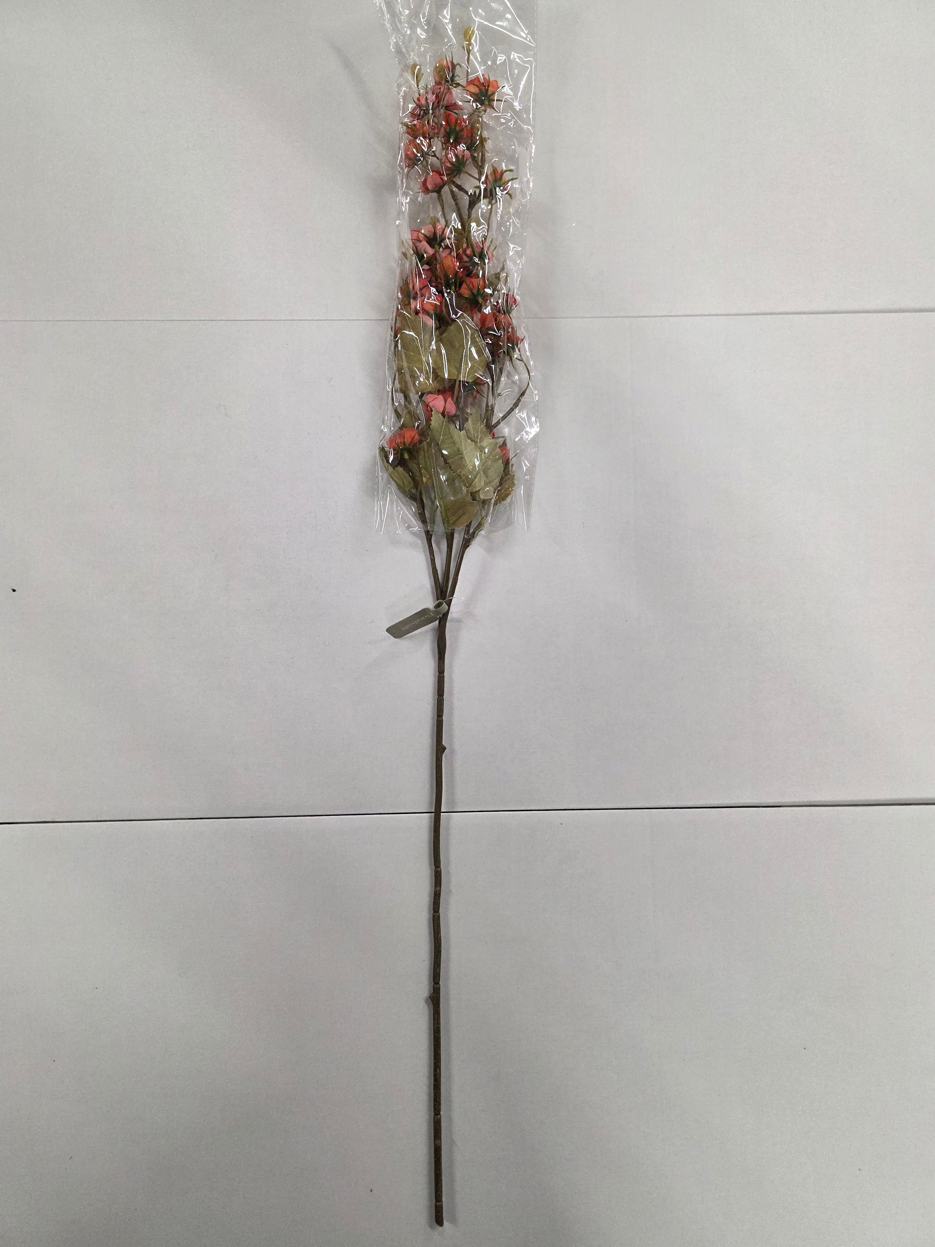Artificial Autumn Geum Spray 96cm Coral