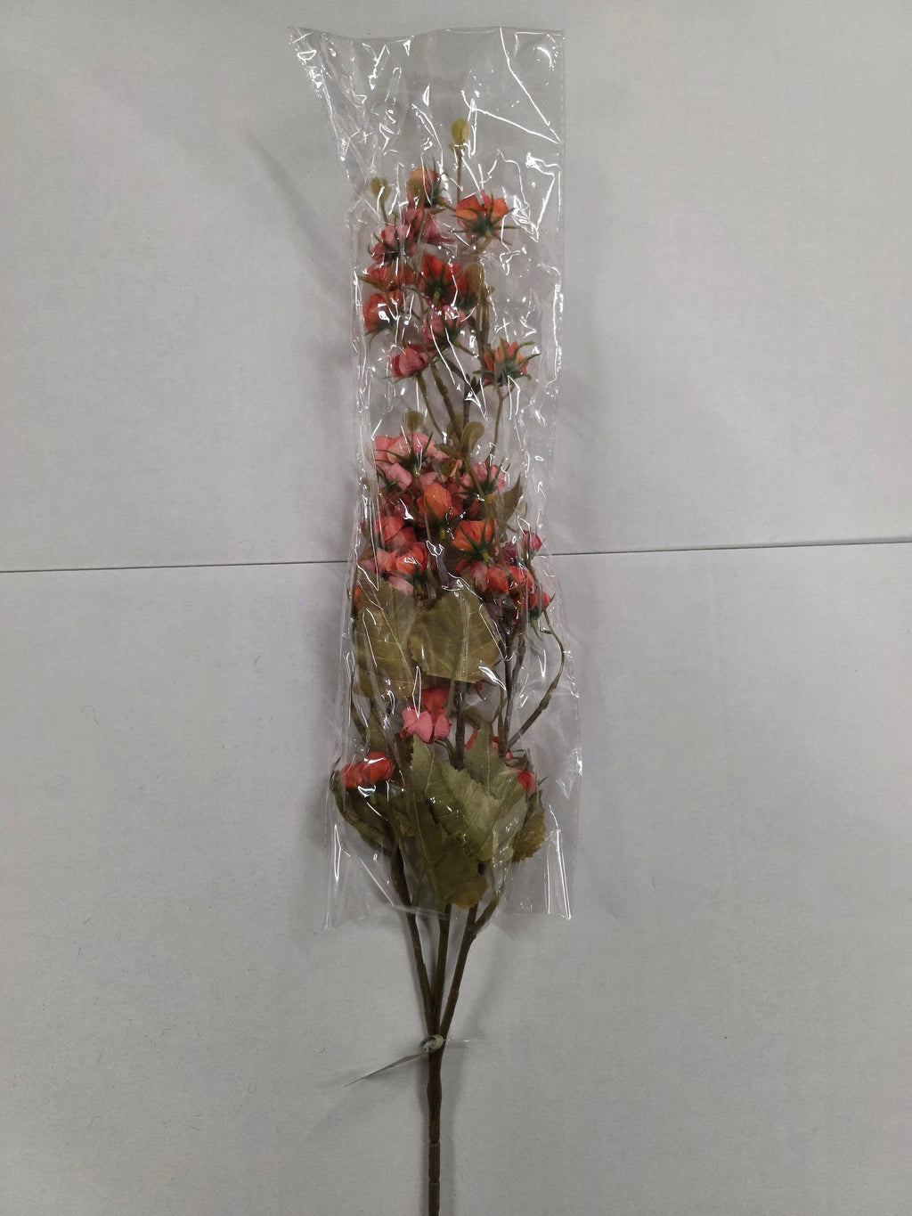 Artificial Autumn Geum Spray 96cm Coral