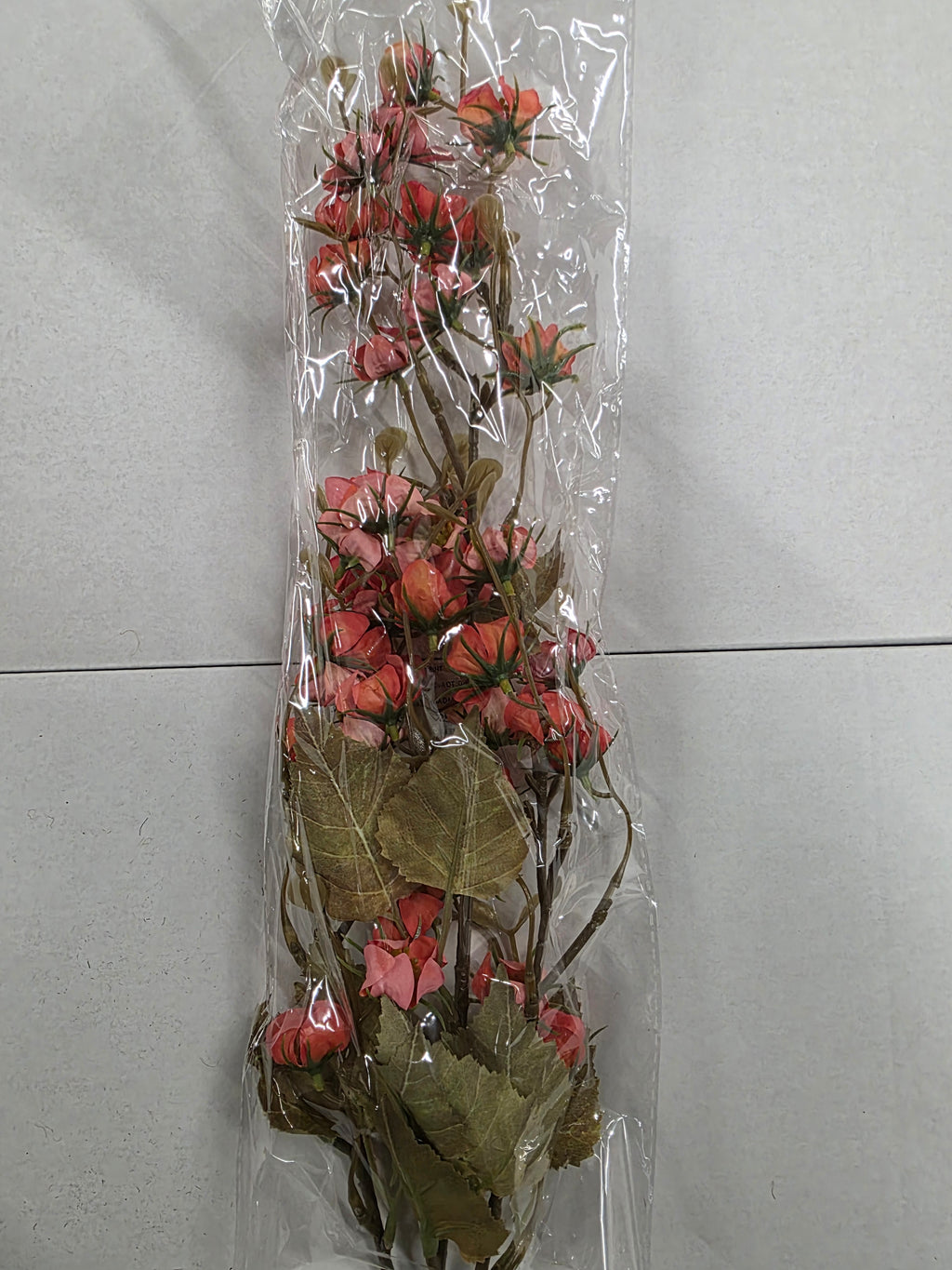 Artificial Autumn Geum Spray 96cm Coral