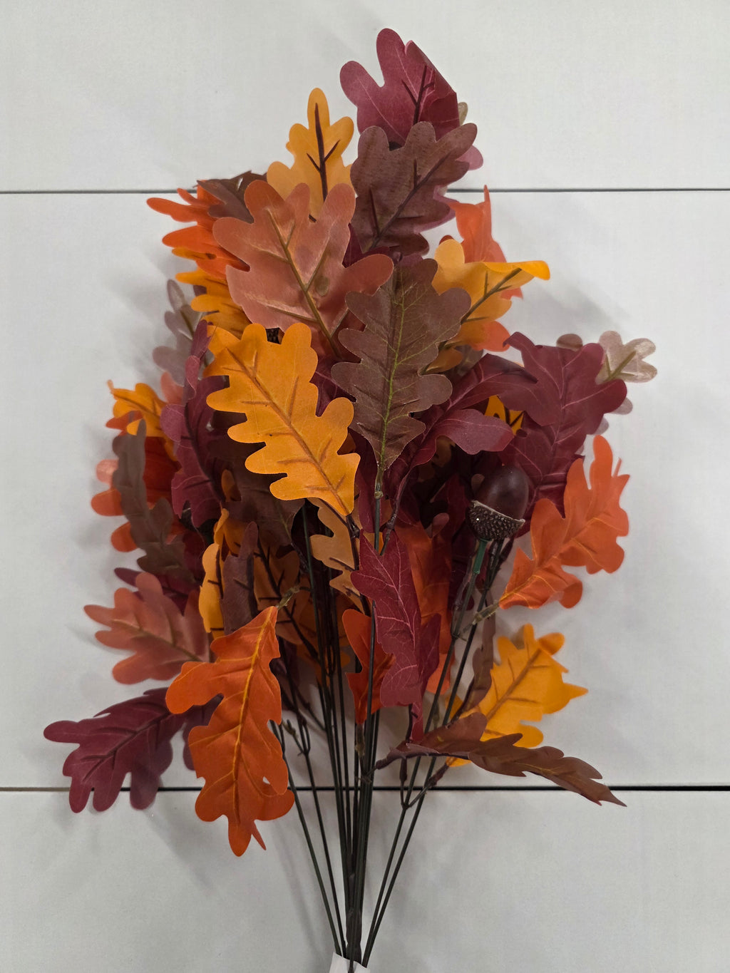 Artificial Autumn Oak Bush 56cm