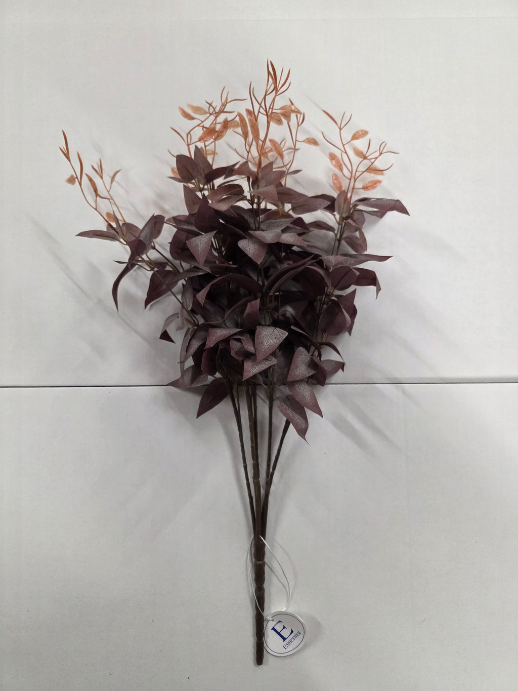 Artificial Autumn Ruscus Bush Burgundy