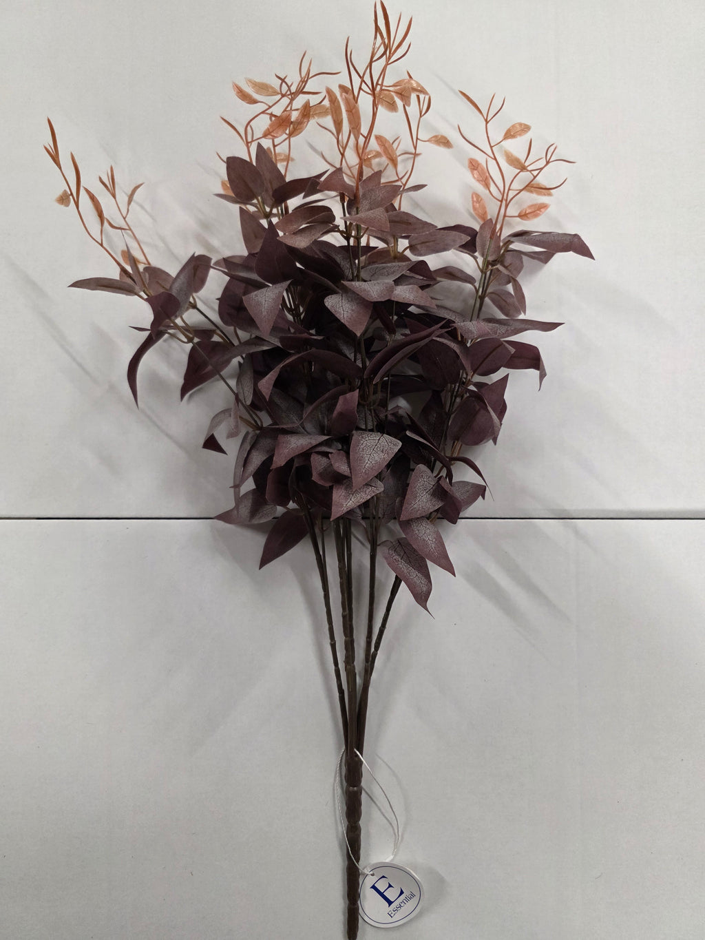 Artificial Autumn Ruscus Bush Burgundy