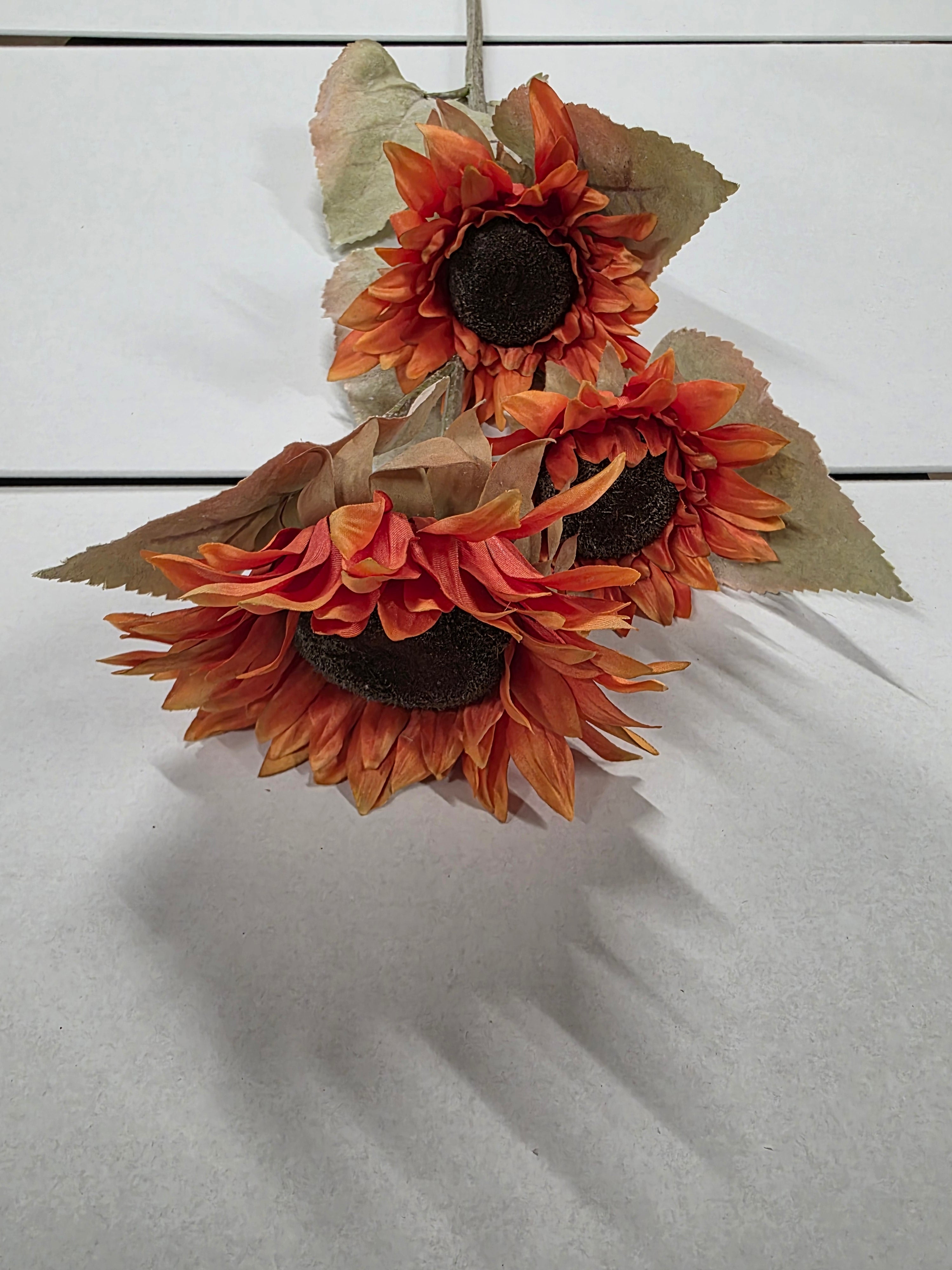 Autumn Sunflower Spray 84cm Orange