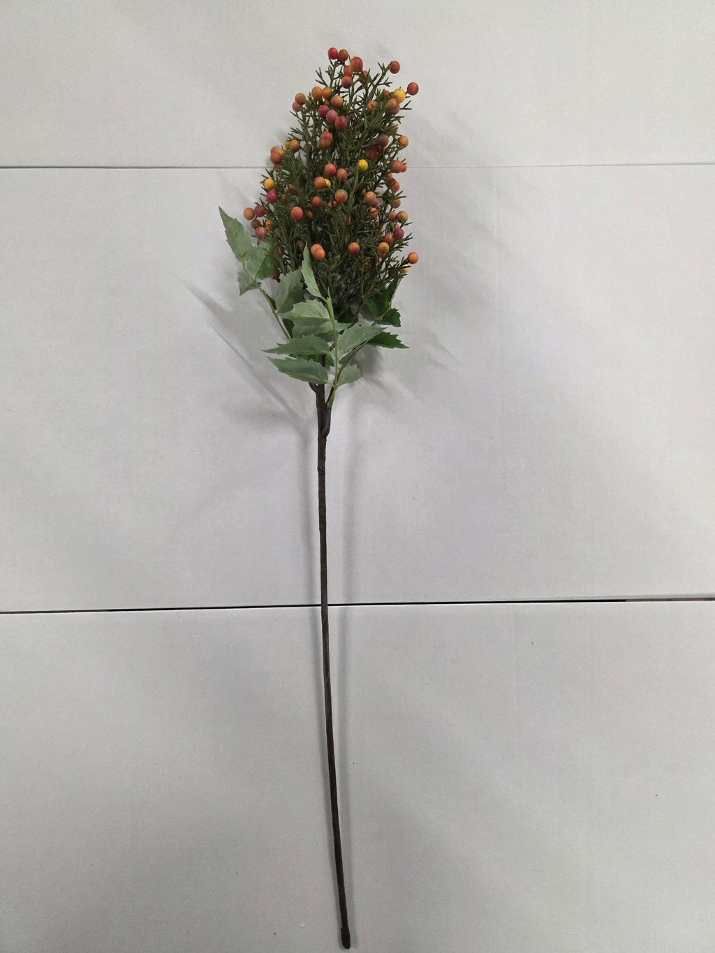 Artificial Berry Bush Stem 75cm Orange