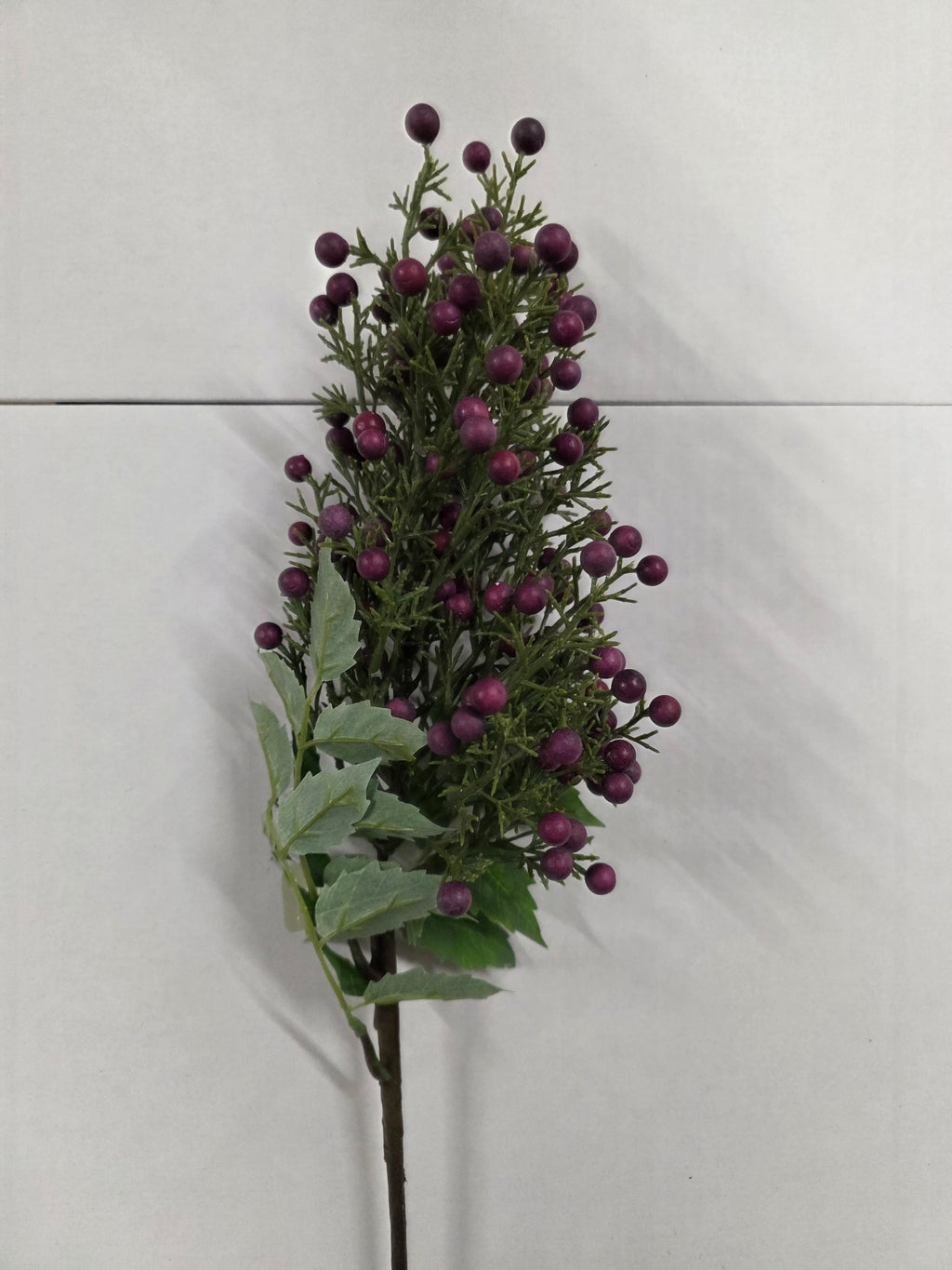 Artificial Berry Bush Stem 75cm Purple