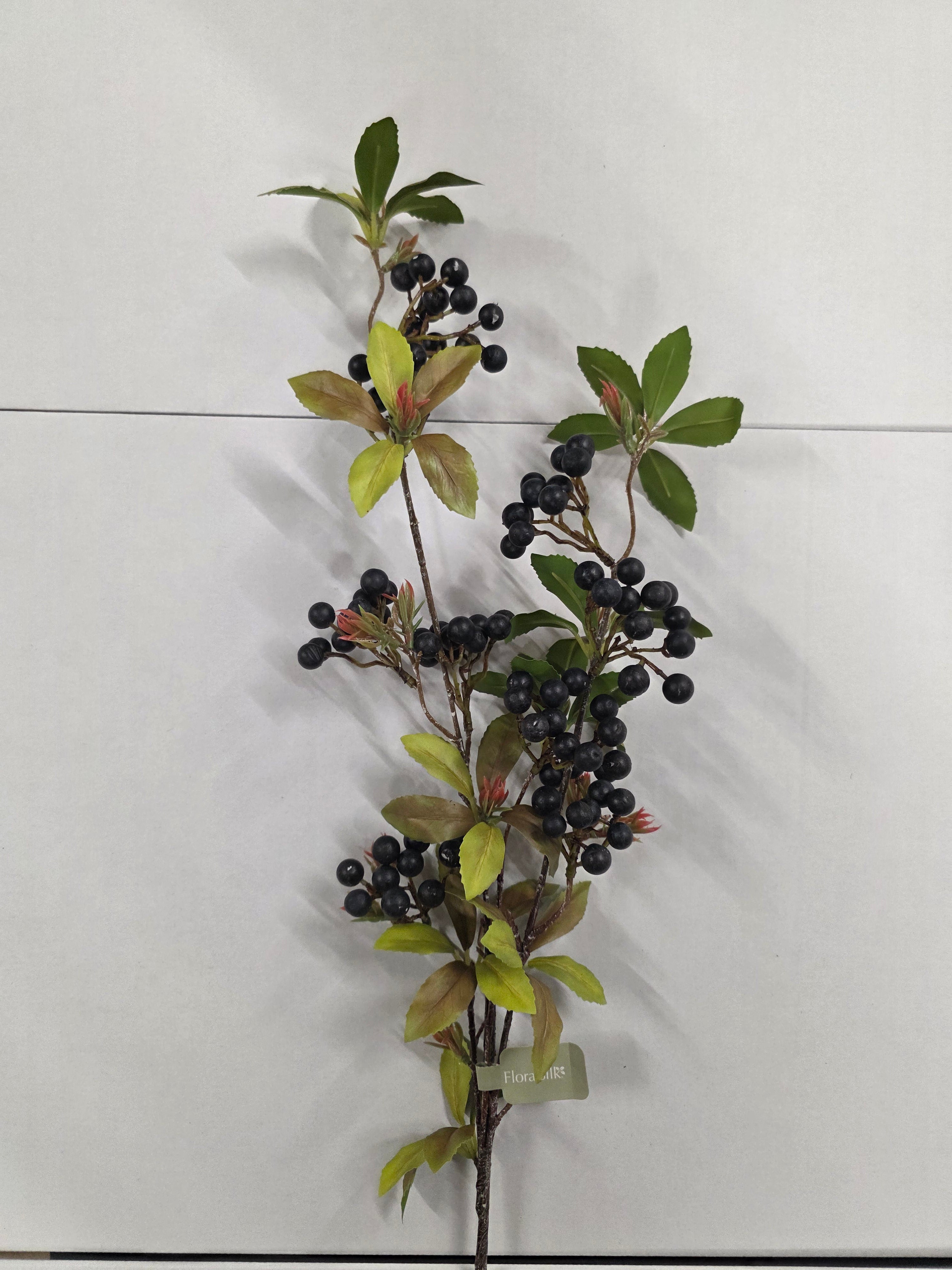 Artificial Berry Spray 89cm Dark Purple