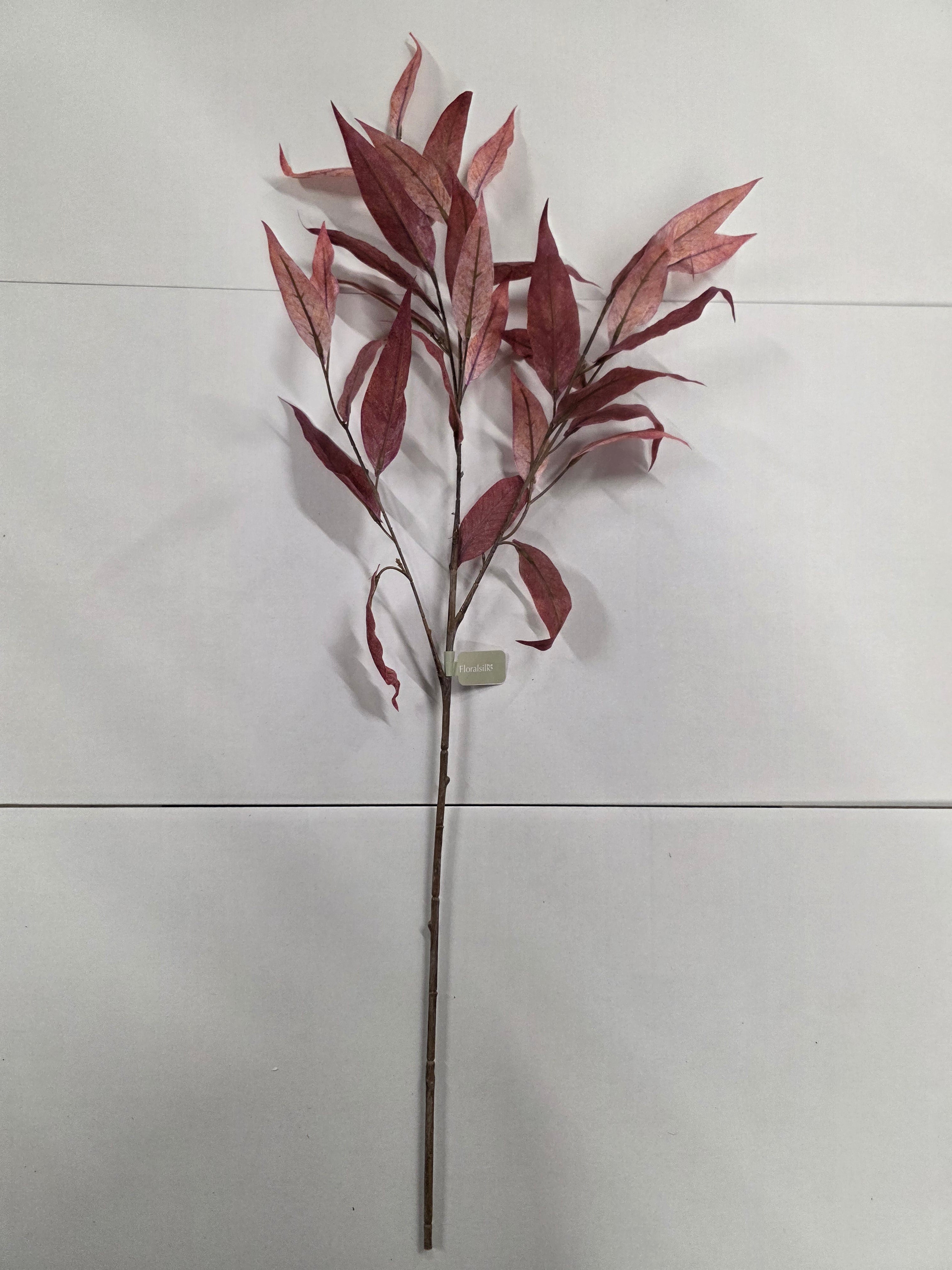 Artificial Blush Long Leaf Eucalyptus 90cm Burgundy