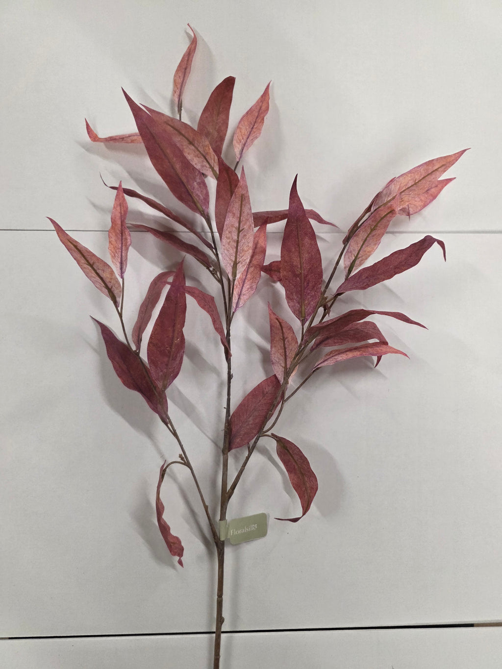 Artificial Blush Long Leaf Eucalyptus 90cm Burgundy
