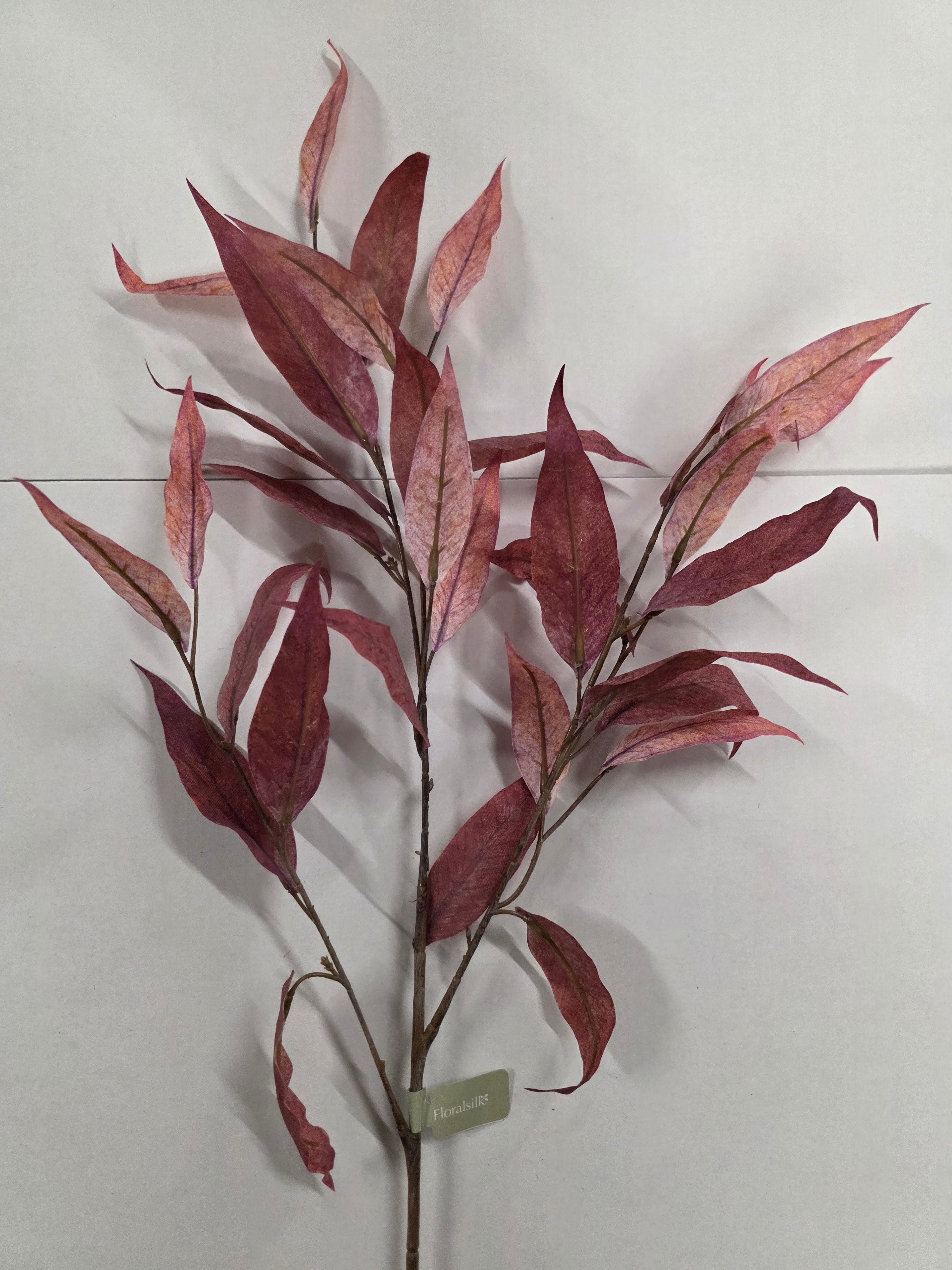 Artificial Blush Long Leaf Eucalyptus 90cm Burgundy