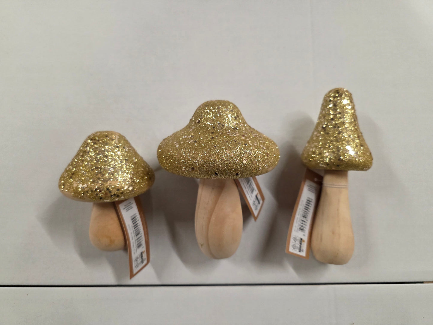 Deco Mushroom Golden X3 Set