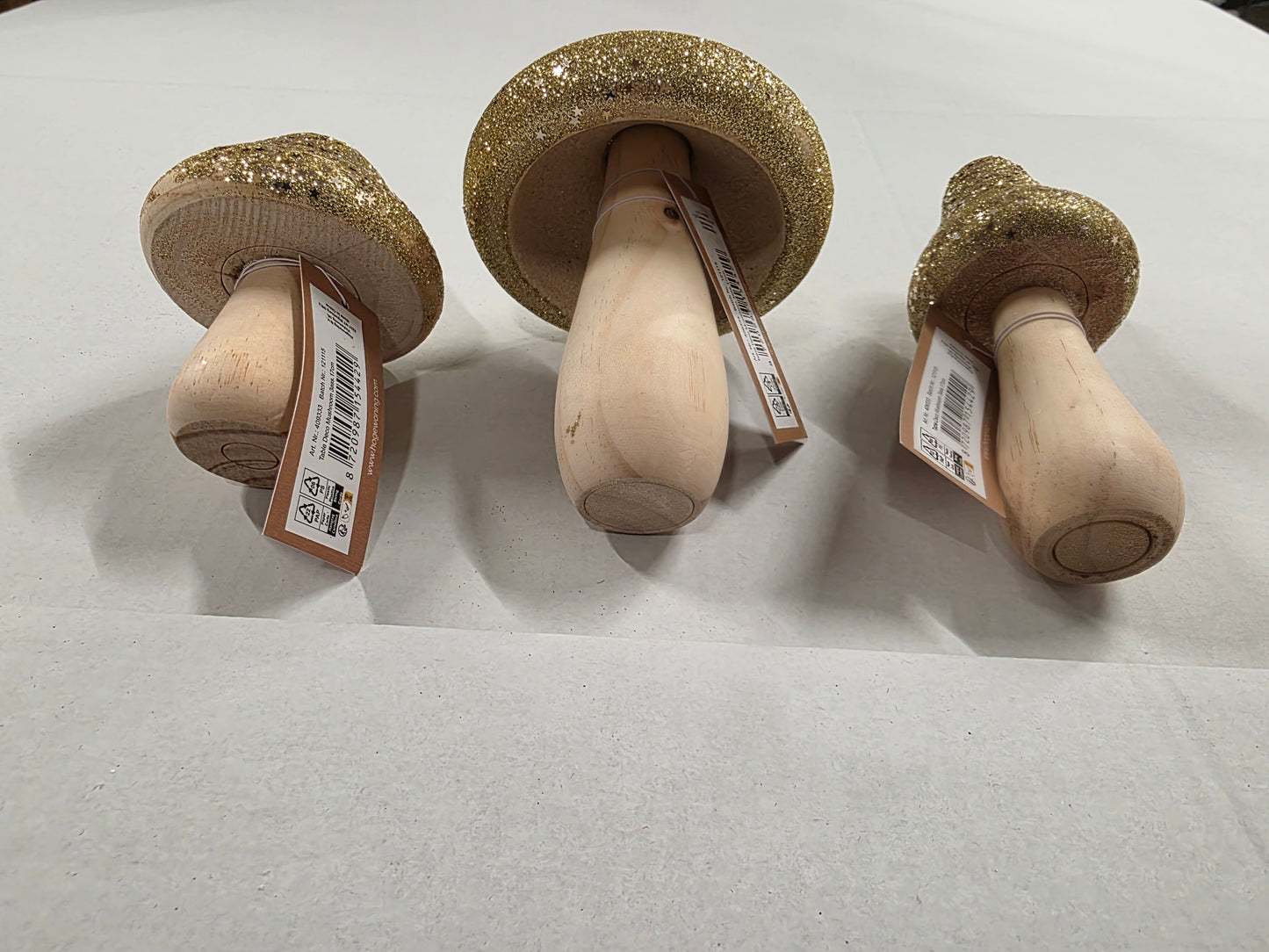 Deco Mushroom Golden X3 Set