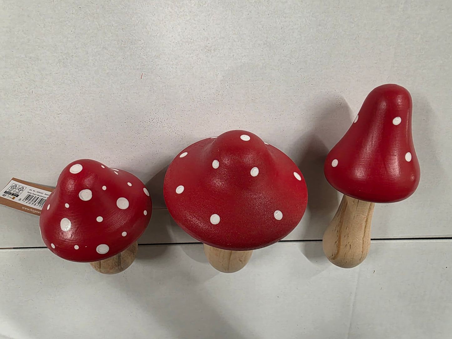 Deco Mushroom Red X3 Set