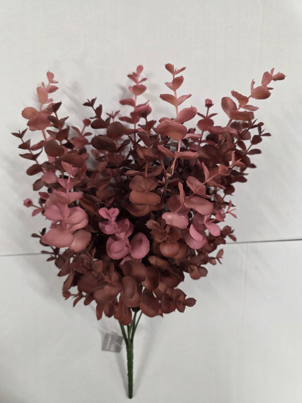 Artificial Eucalyptus Autumn Red Bush 46cm X 7