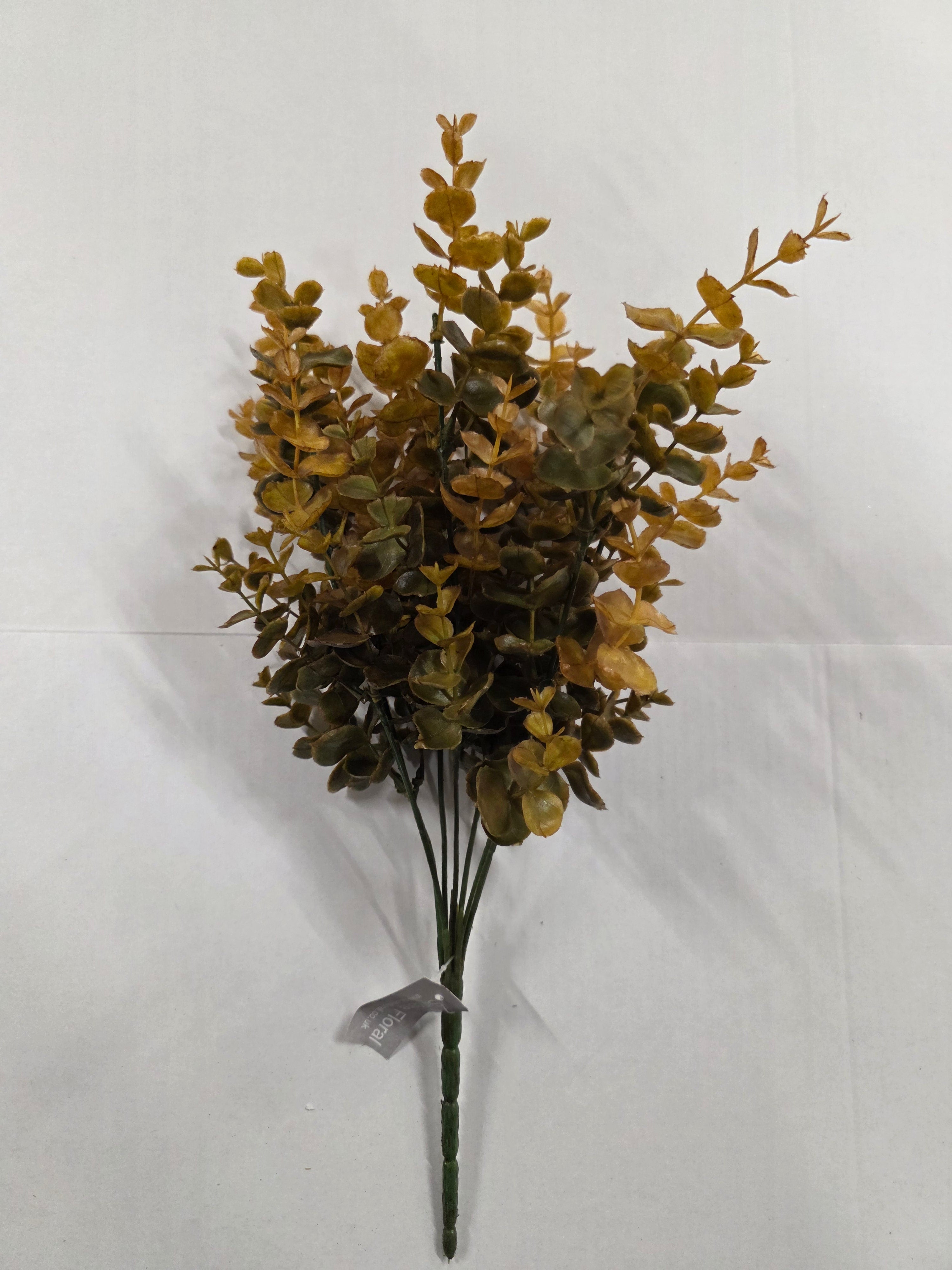 Artificial Eucalyptus Autumn Yellow Bush 46cm X 7
