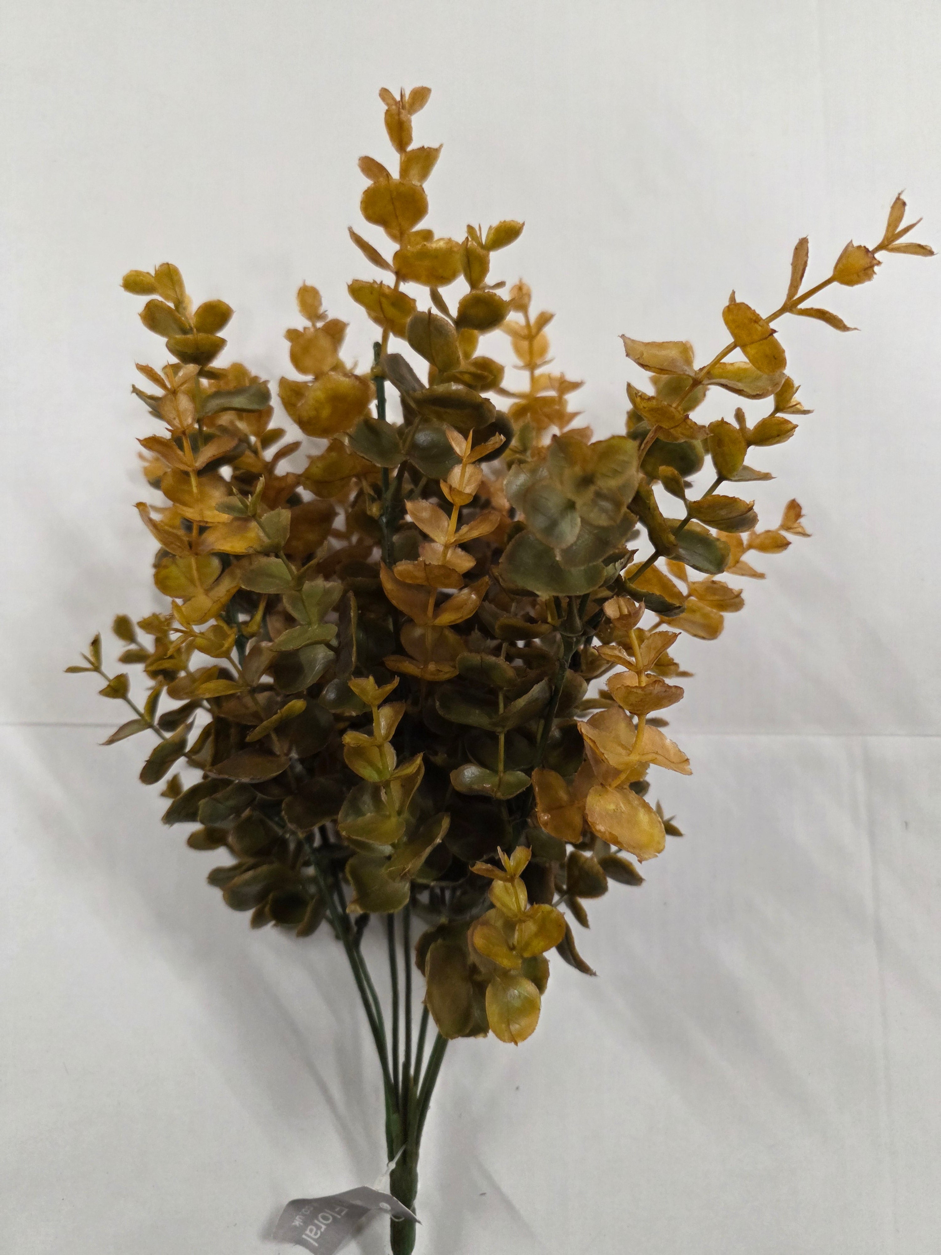 Artificial Eucalyptus Autumn Yellow Bush 46cm X 7