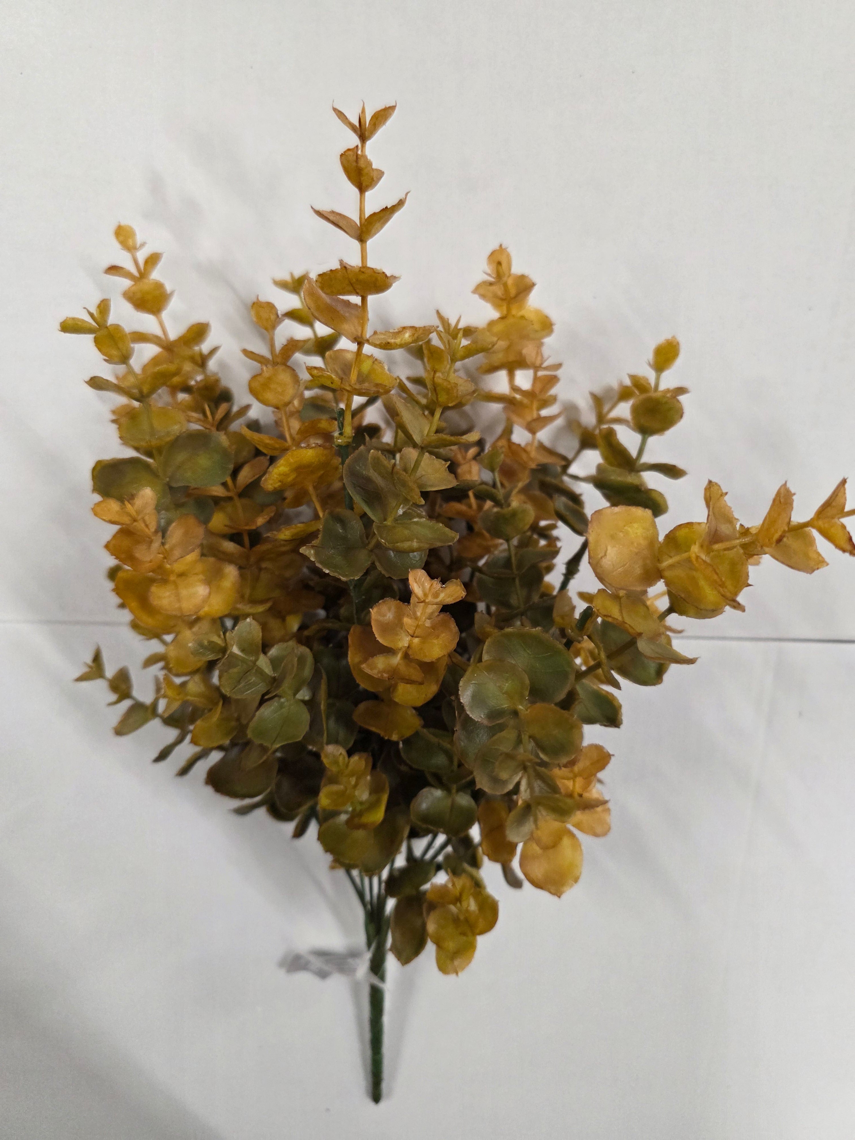 Artificial Eucalyptus Autumn Yellow Bush 46cm X 7