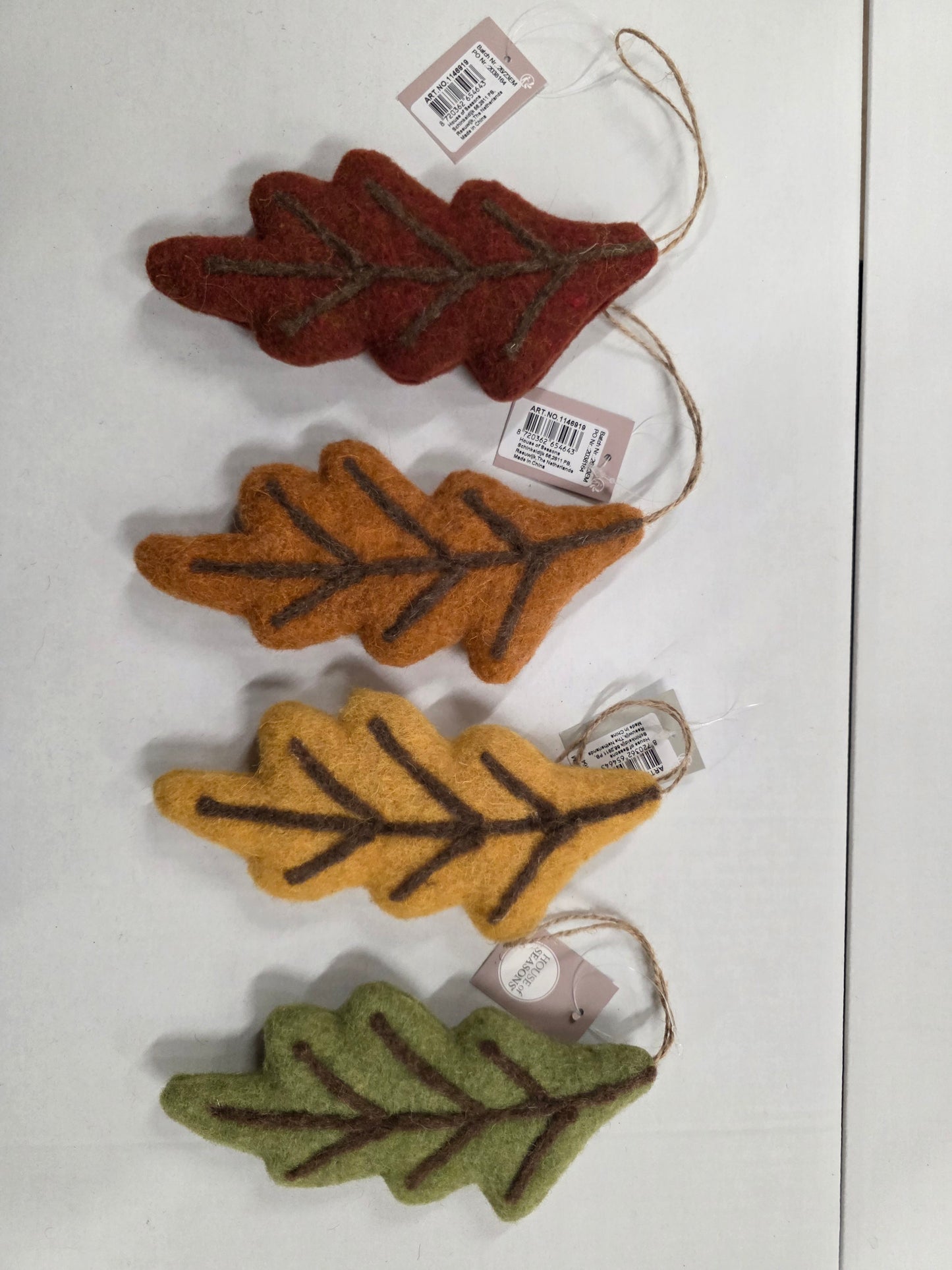 Hanging Leaf Terra Green Orange Brown