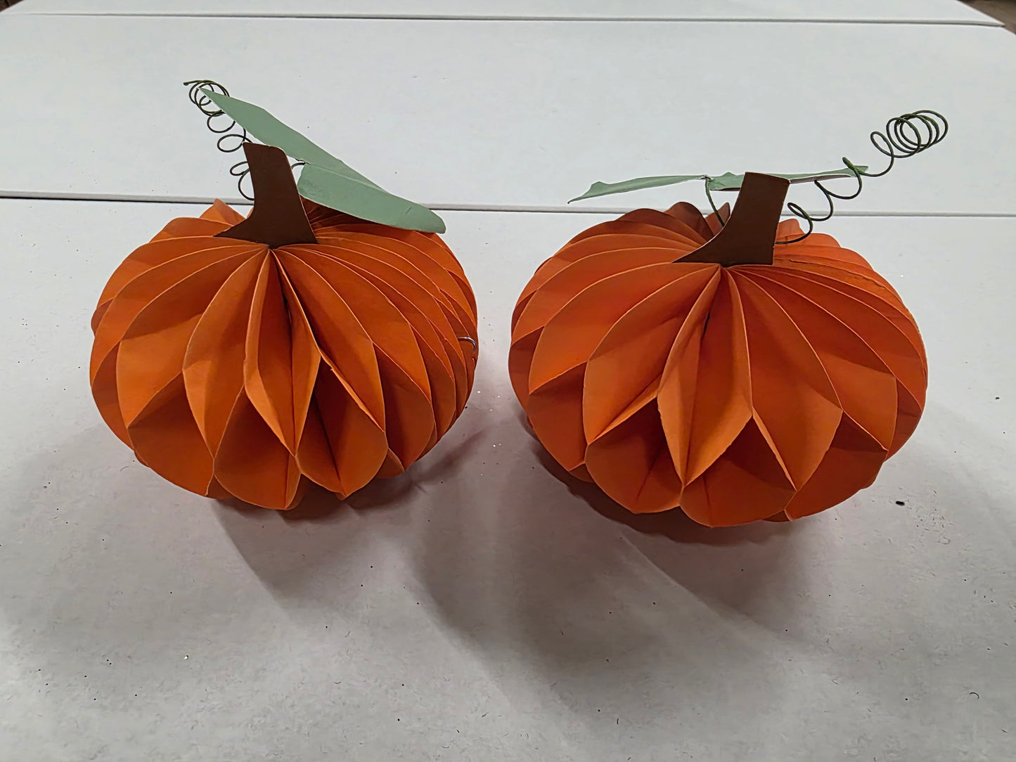 Paper Pumpkin Orange 12x10cm X2