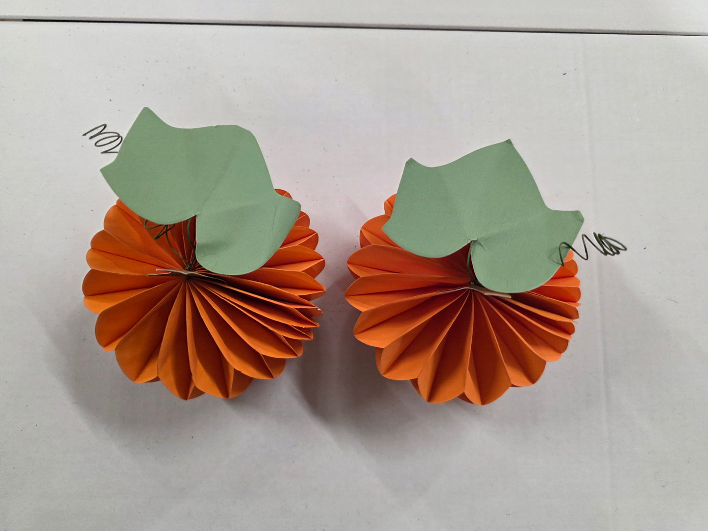 Paper Pumpkin Orange 12x10cm X2