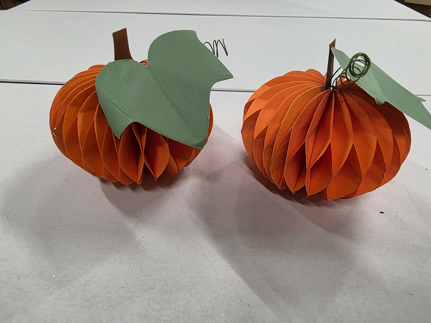 Paper Pumpkin Orange 12x10cm X2