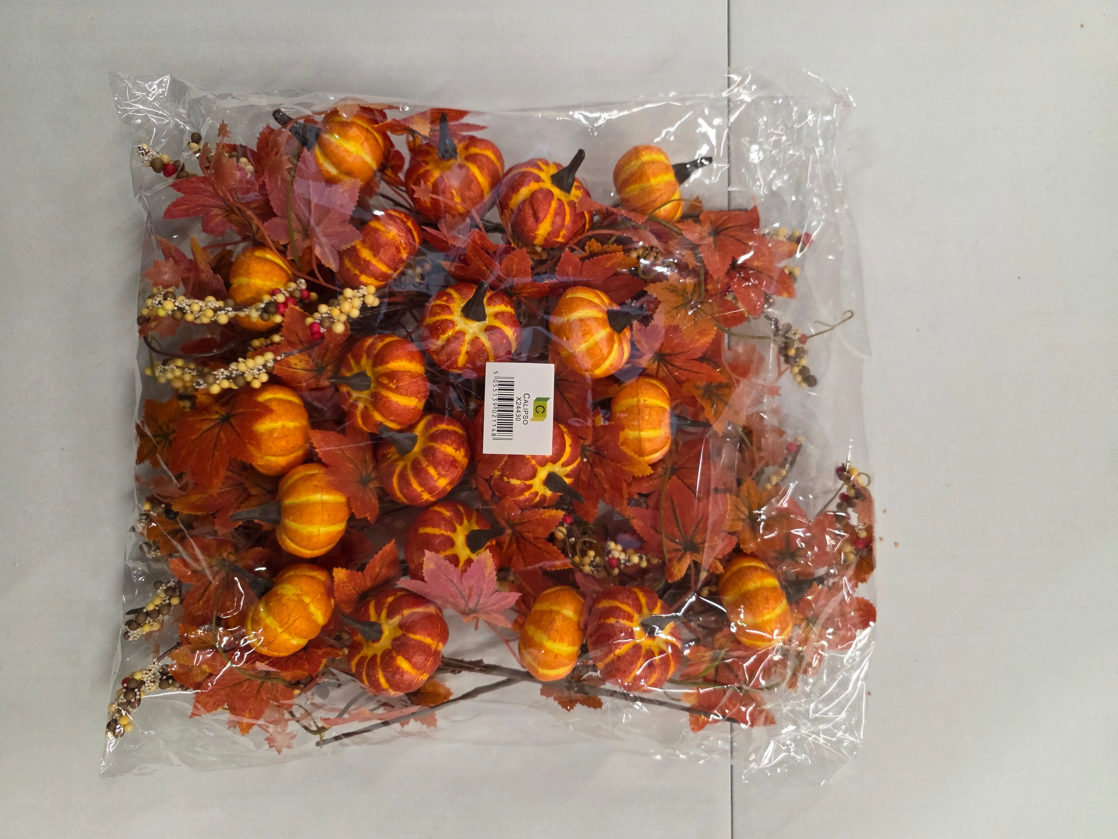 Pick Pumpkin Leaf Arrangement 30cm (Pack of 10 pieces)
