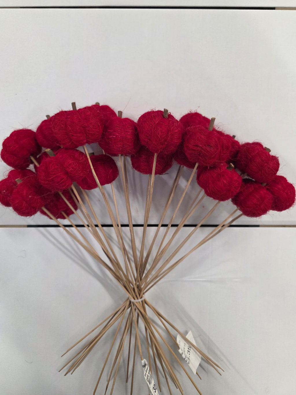Pick Sisal 6cm Pumpkin 50cm Red (Pack of 25 pieces)