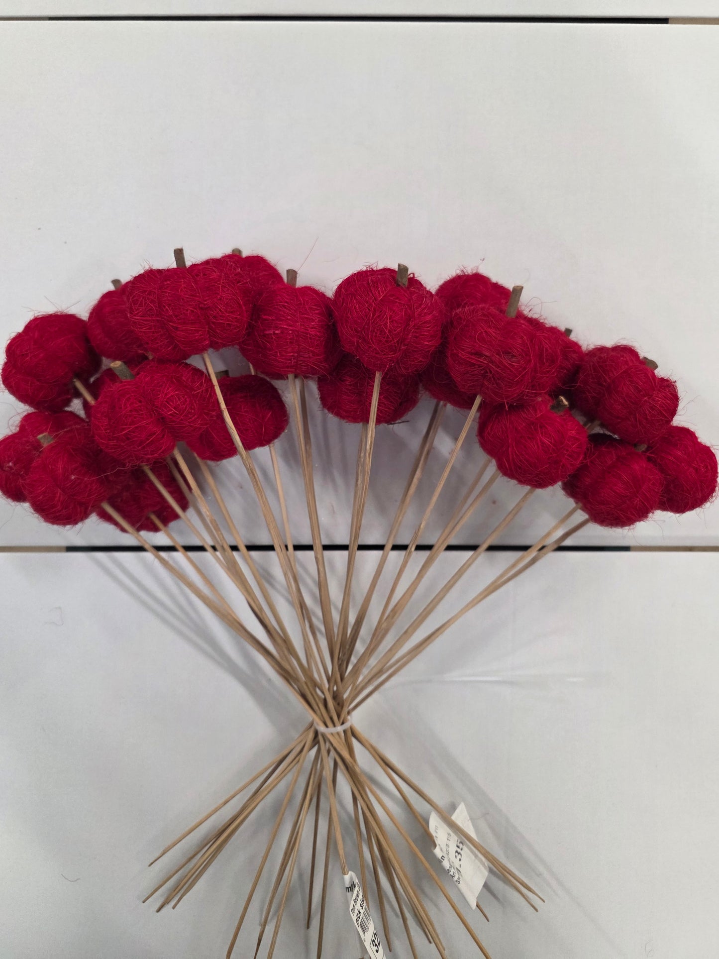 Pick Sisal 6cm Pumpkin 50cm Red (Pack of 25 pieces)