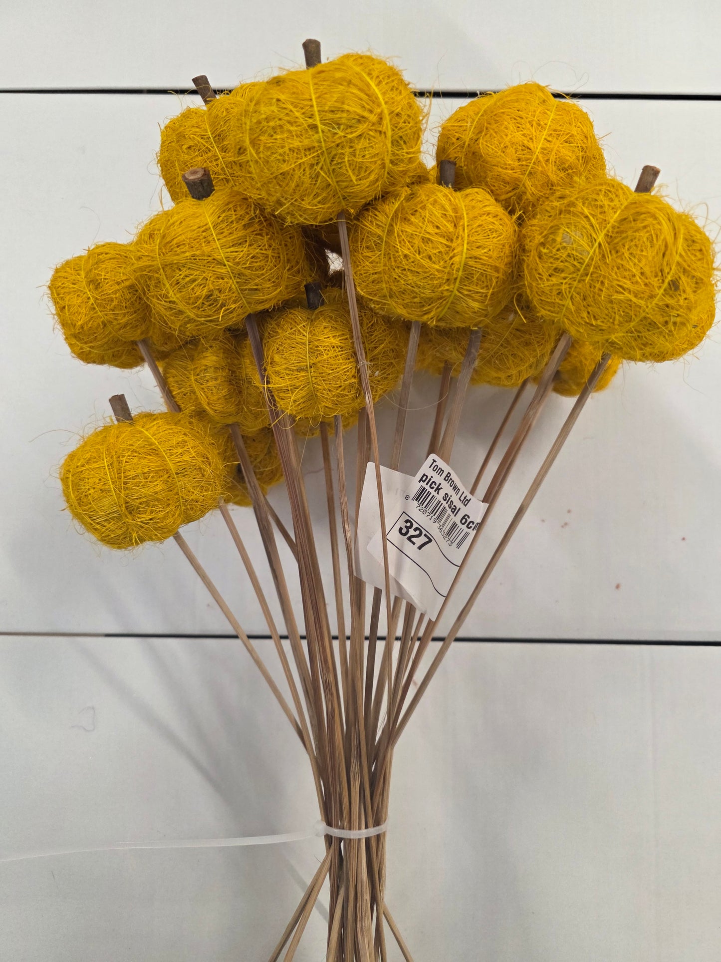 Pick Sisal 6cm Pumpkin 50cm Yellow (Pack of 25 pieces)