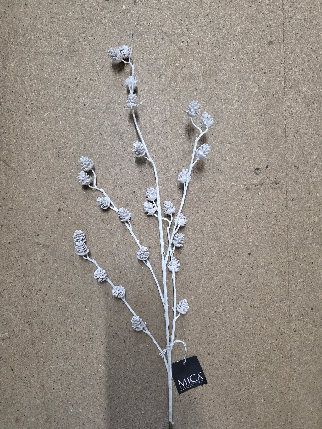 Pine Cone Spray White 78cm