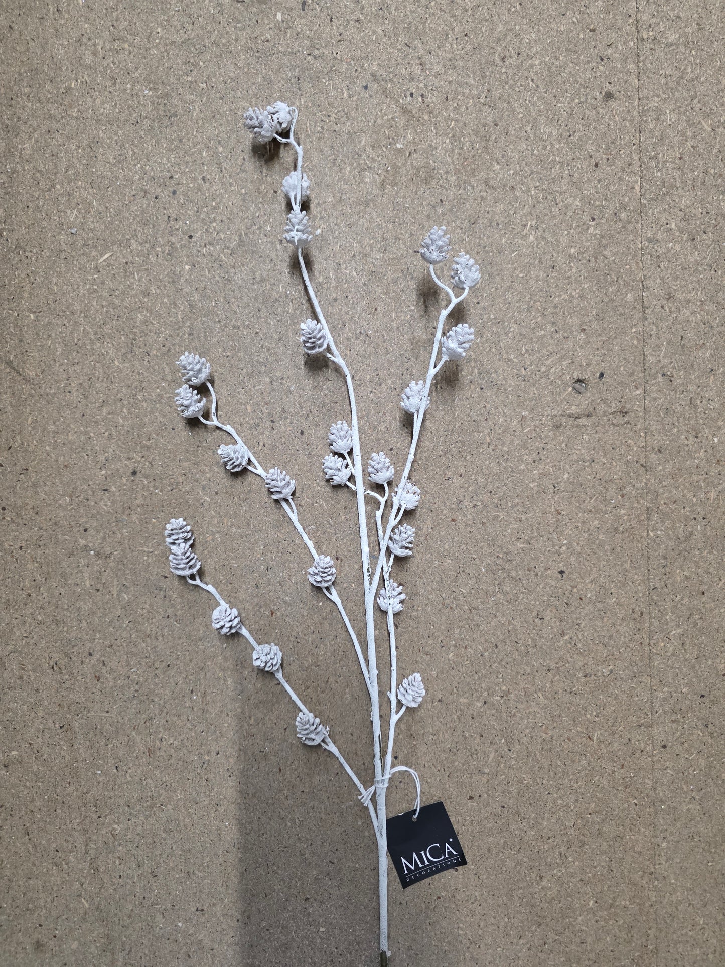 Pine Cone Spray White 78cm