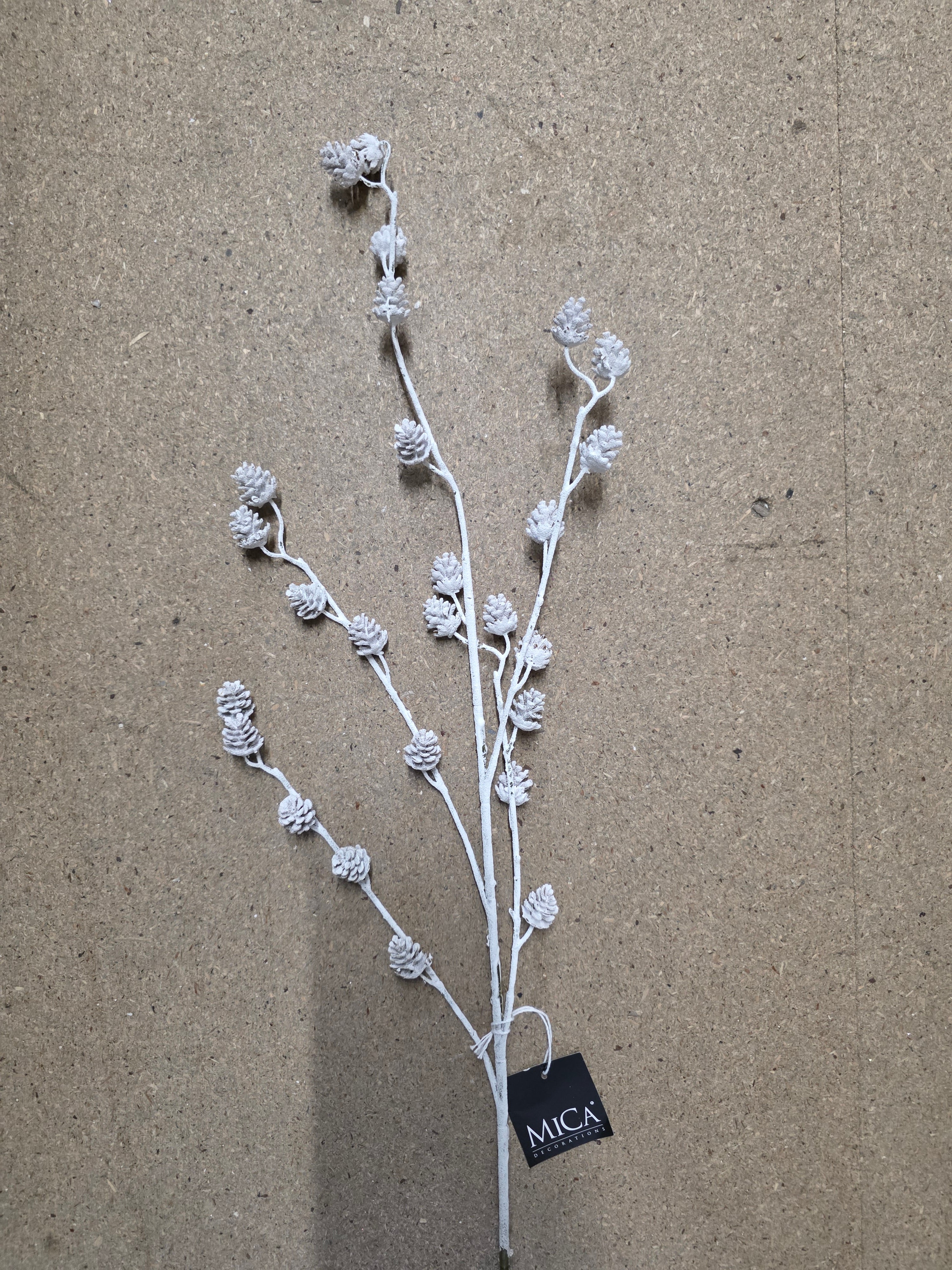 Pine Cone Spray White 78cm