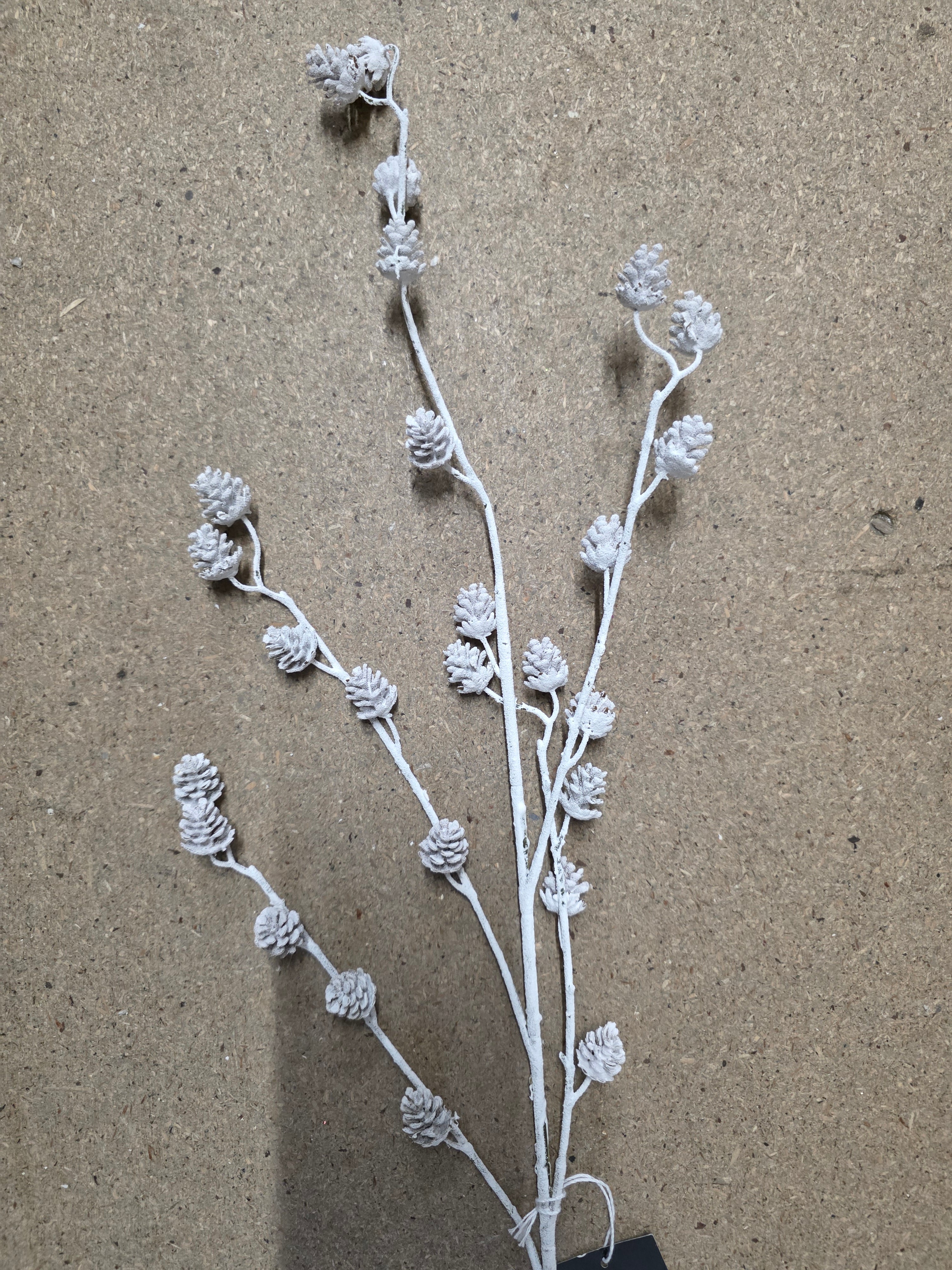 Pine Cone Spray White 78cm