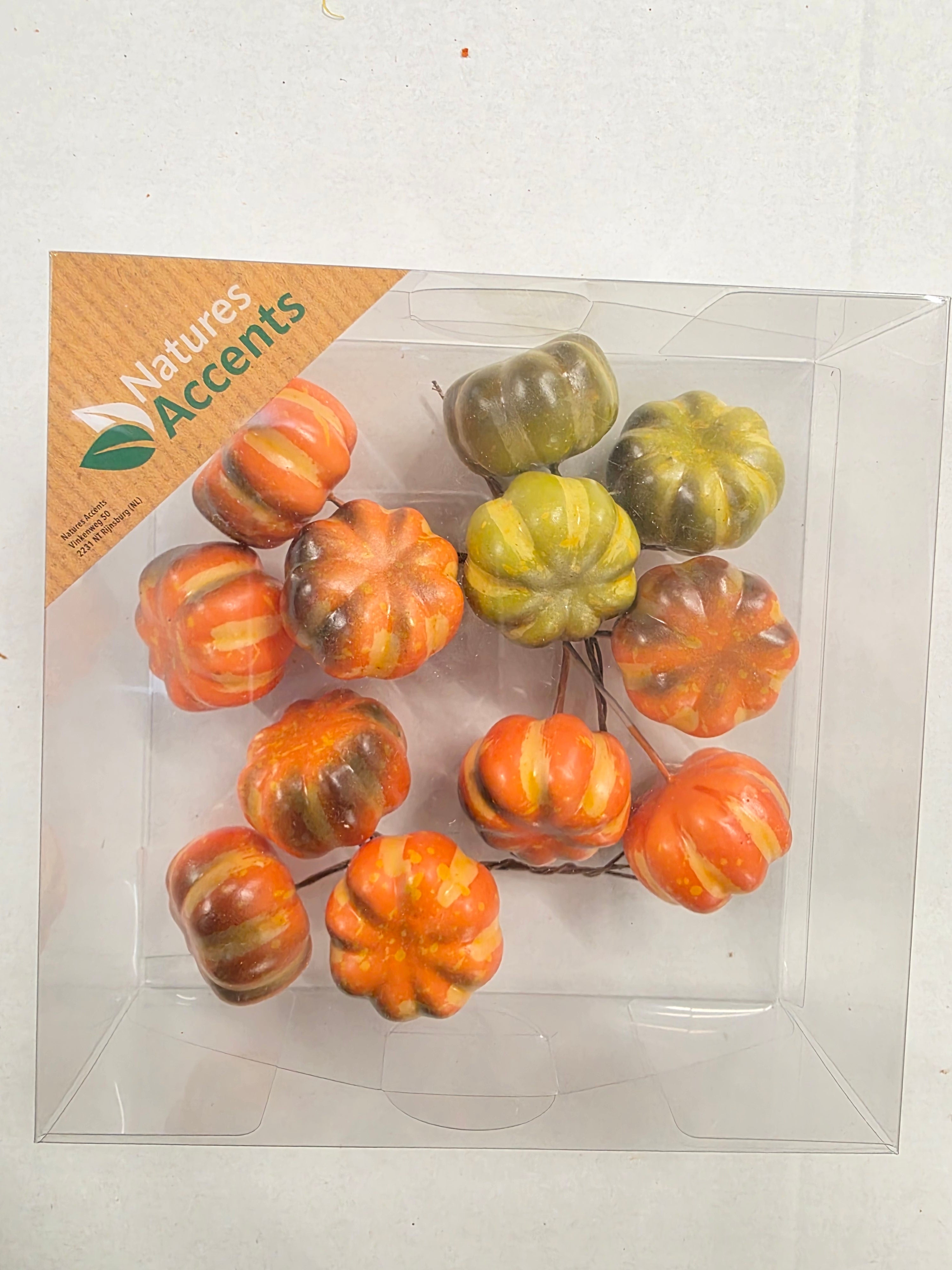 Pumpkins On Wire 4cm X12 Multicolour