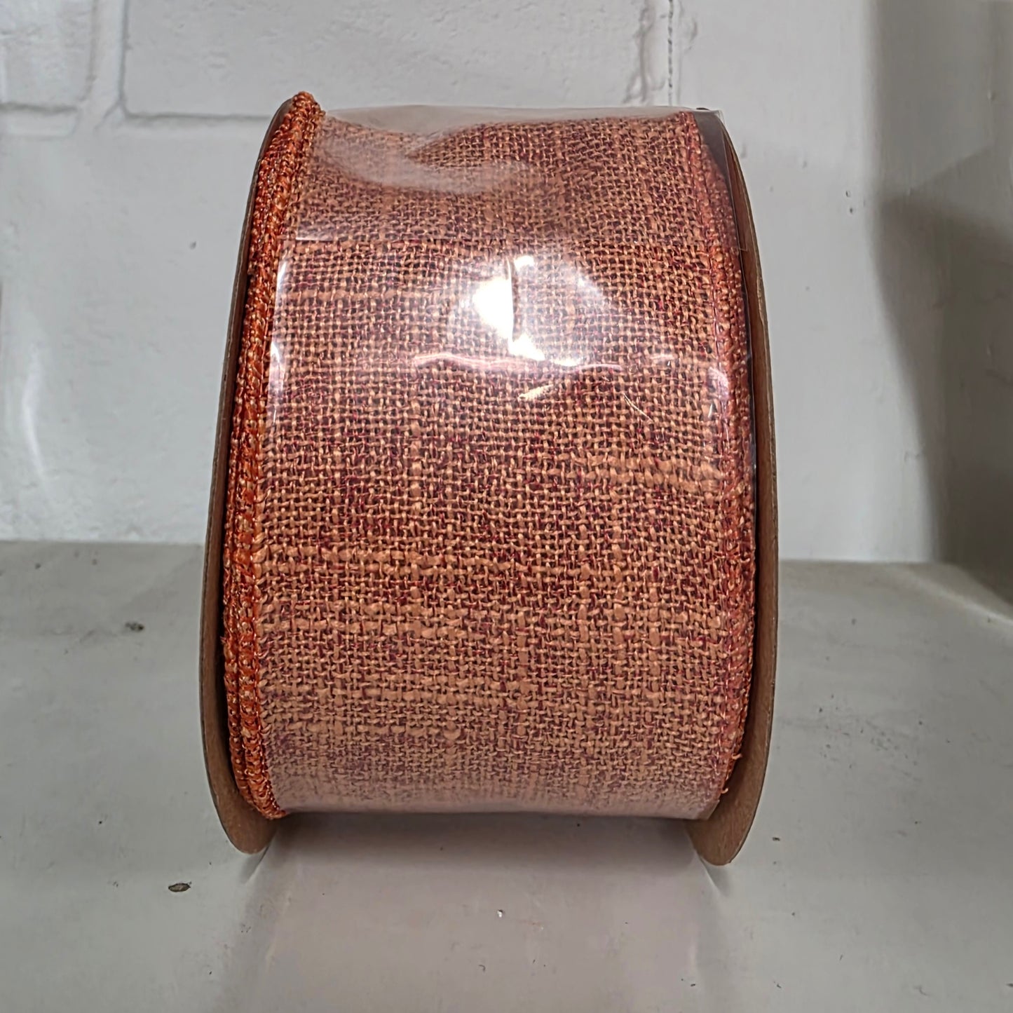 Ribbon Linen Orange 63mm X 10yrds