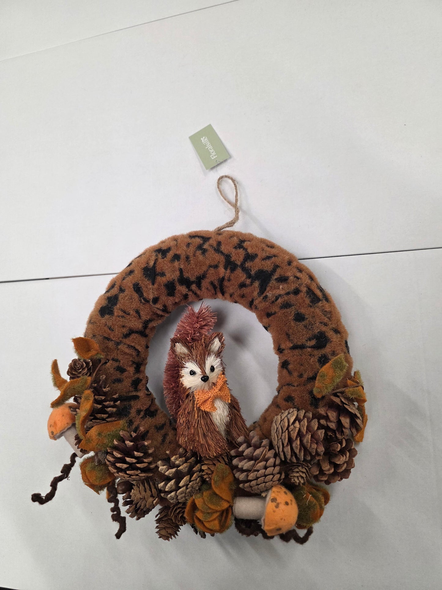 Wreath Pinecone Fox 34cm