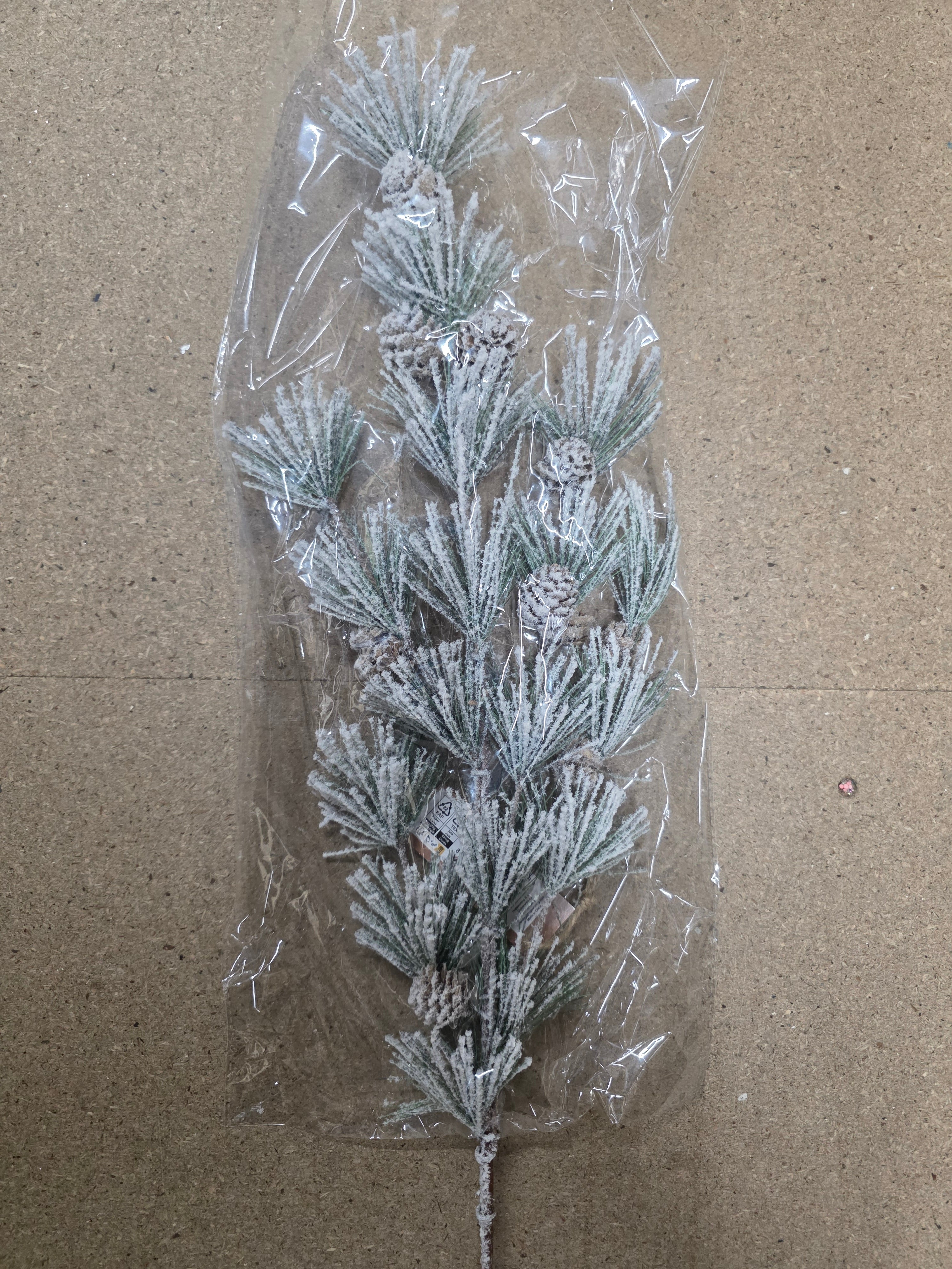 Branch Pinecone Snow 89cm