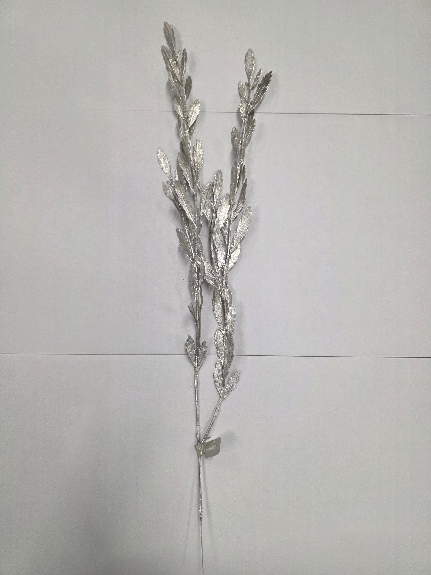 Metallic Hanging Leaf Spray Champagne 97cm