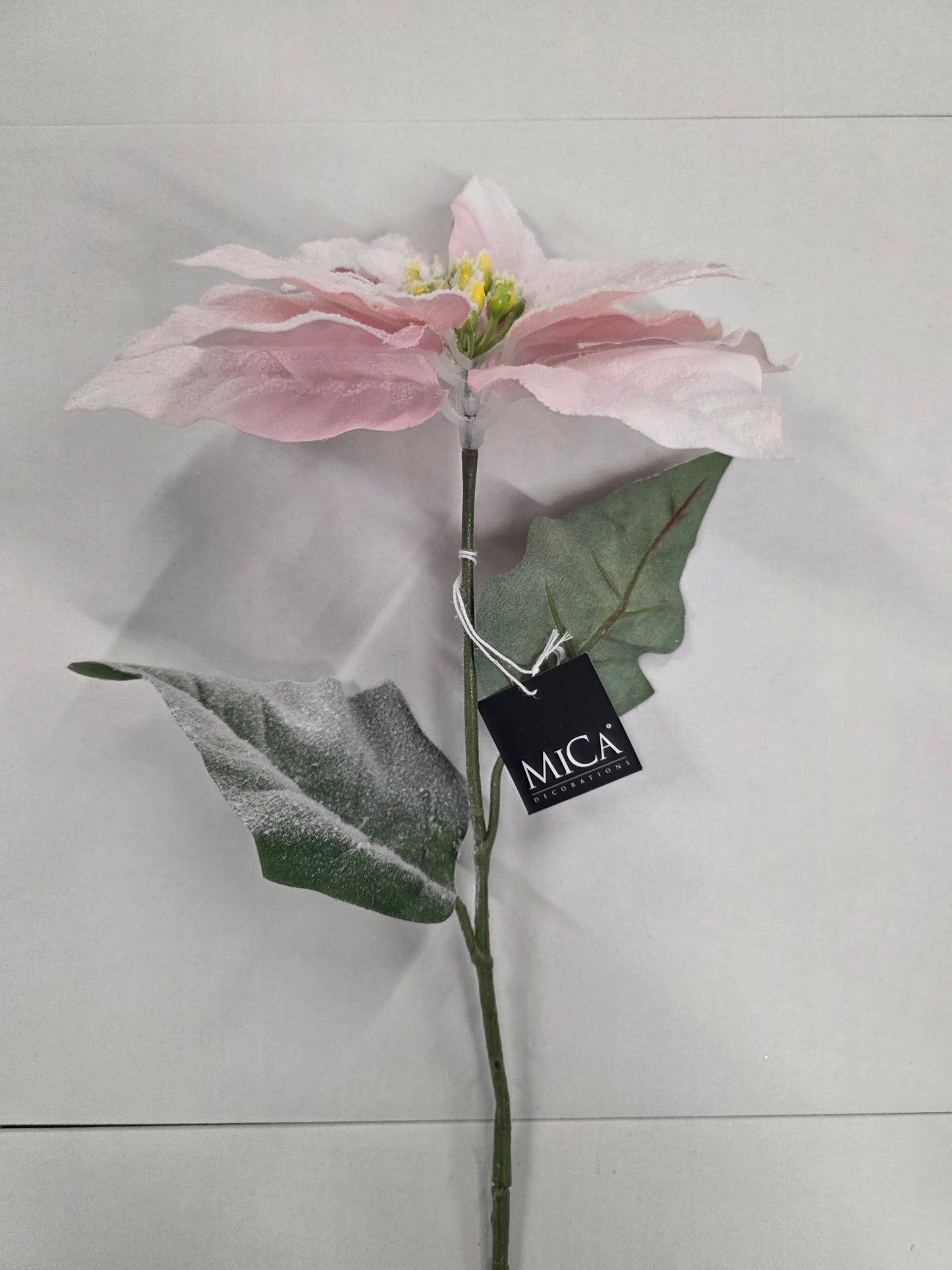 Poinsettia Pink Frosted 65cm