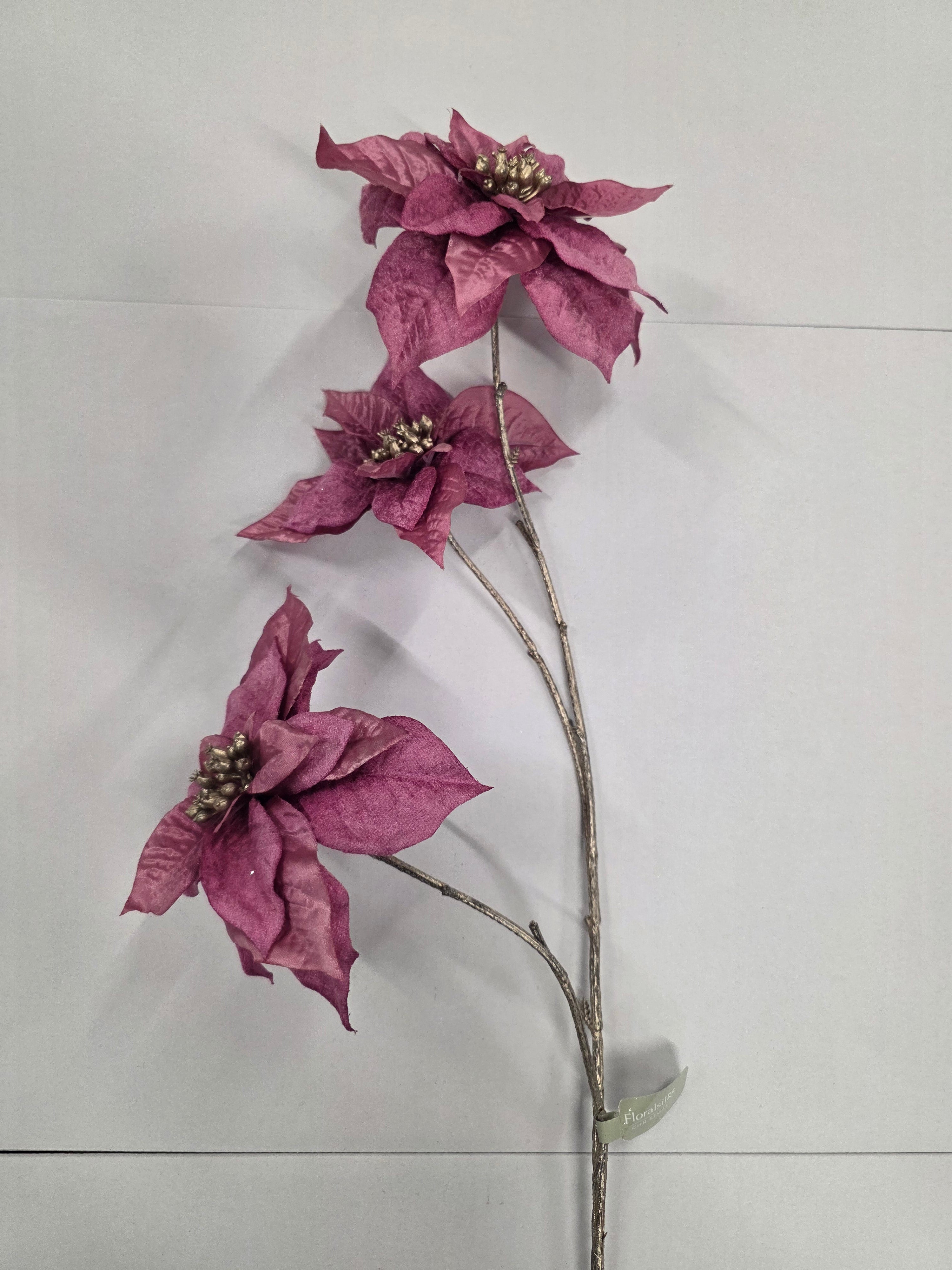 Poinsettia Spray Pink 79cm