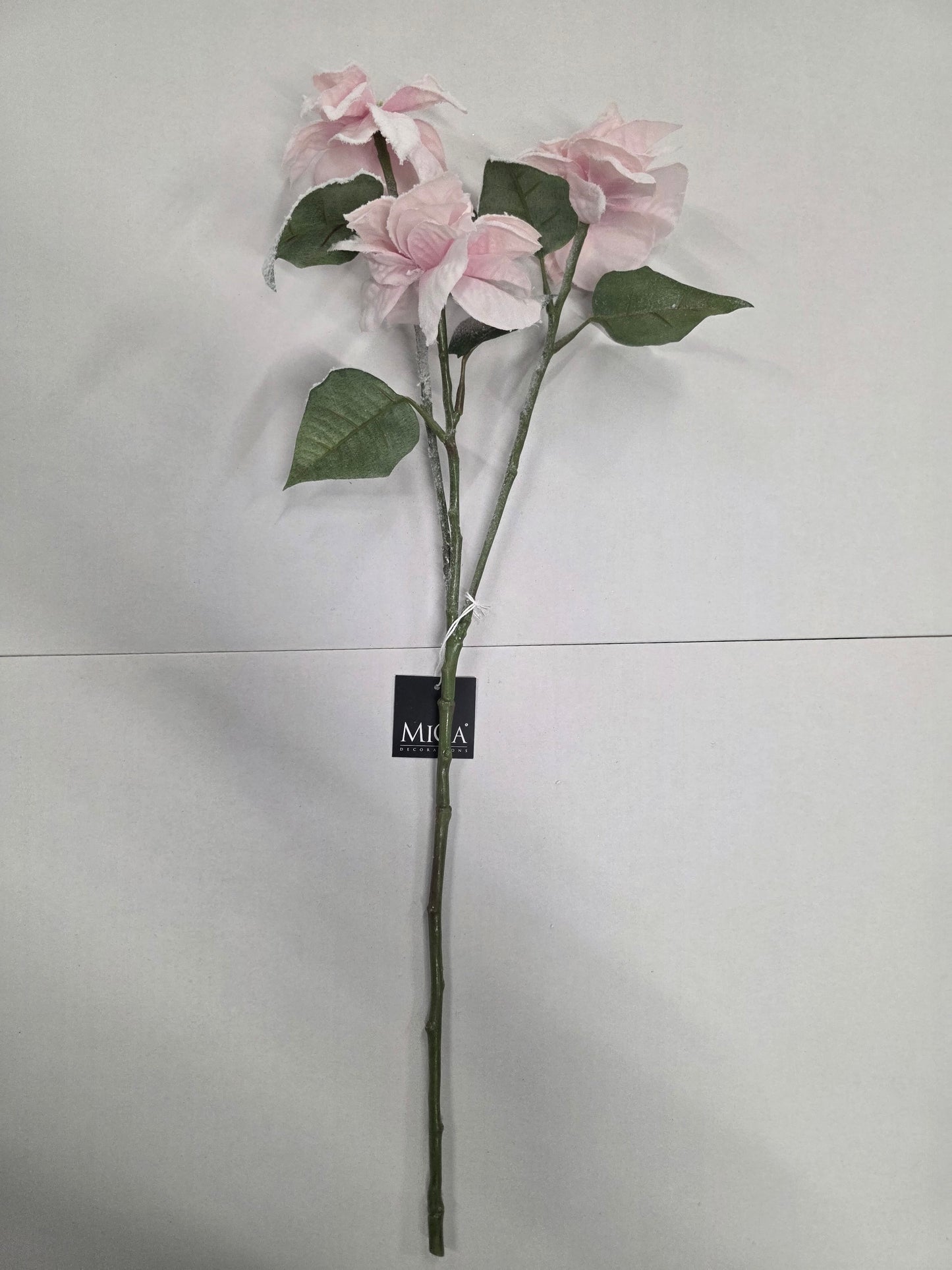 Poinsettis Pink Frosted 60cm