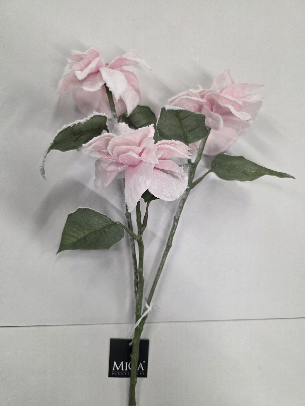 Poinsettis Pink Frosted 60cm
