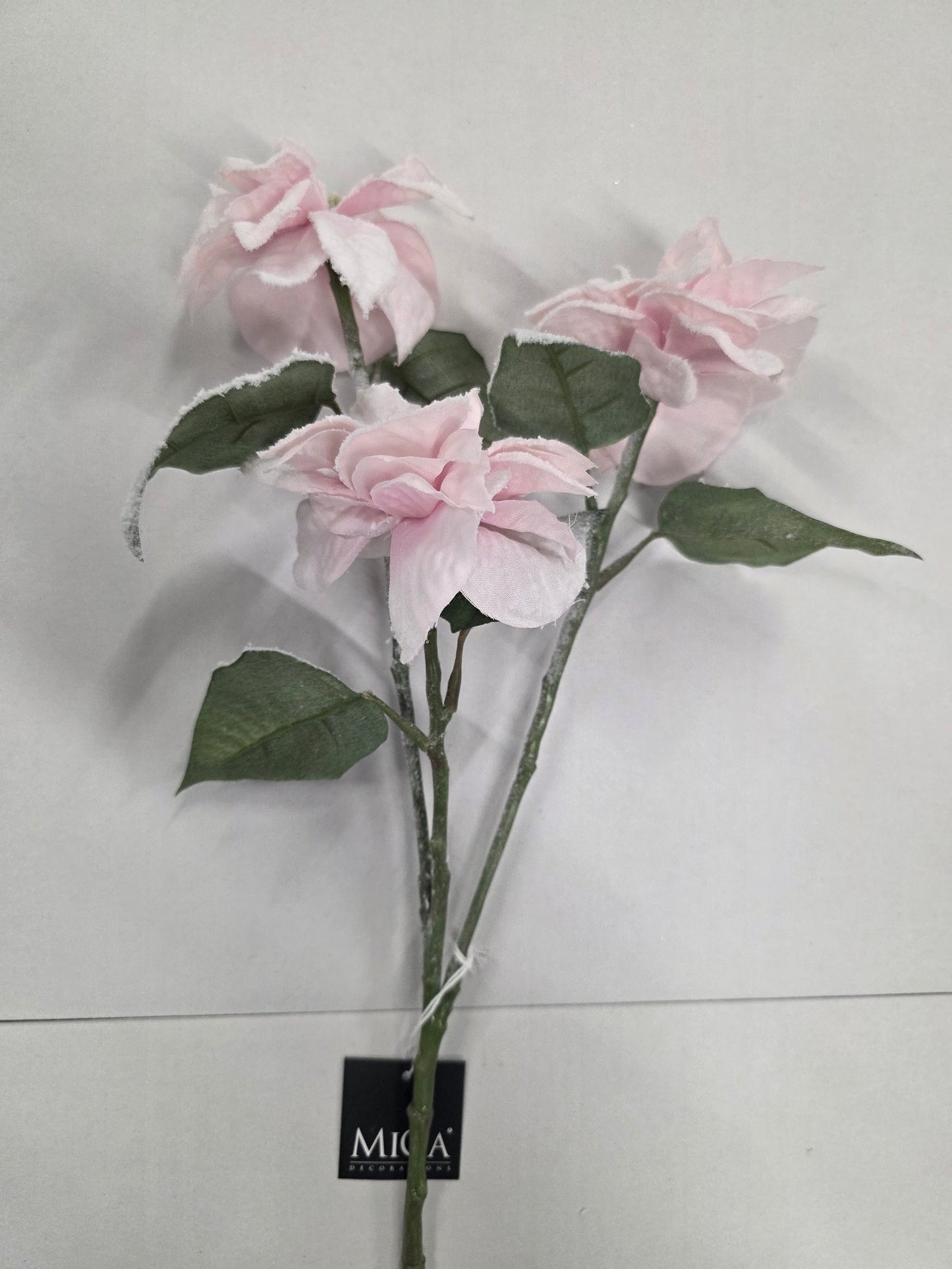 Poinsettis Pink Frosted 60cm