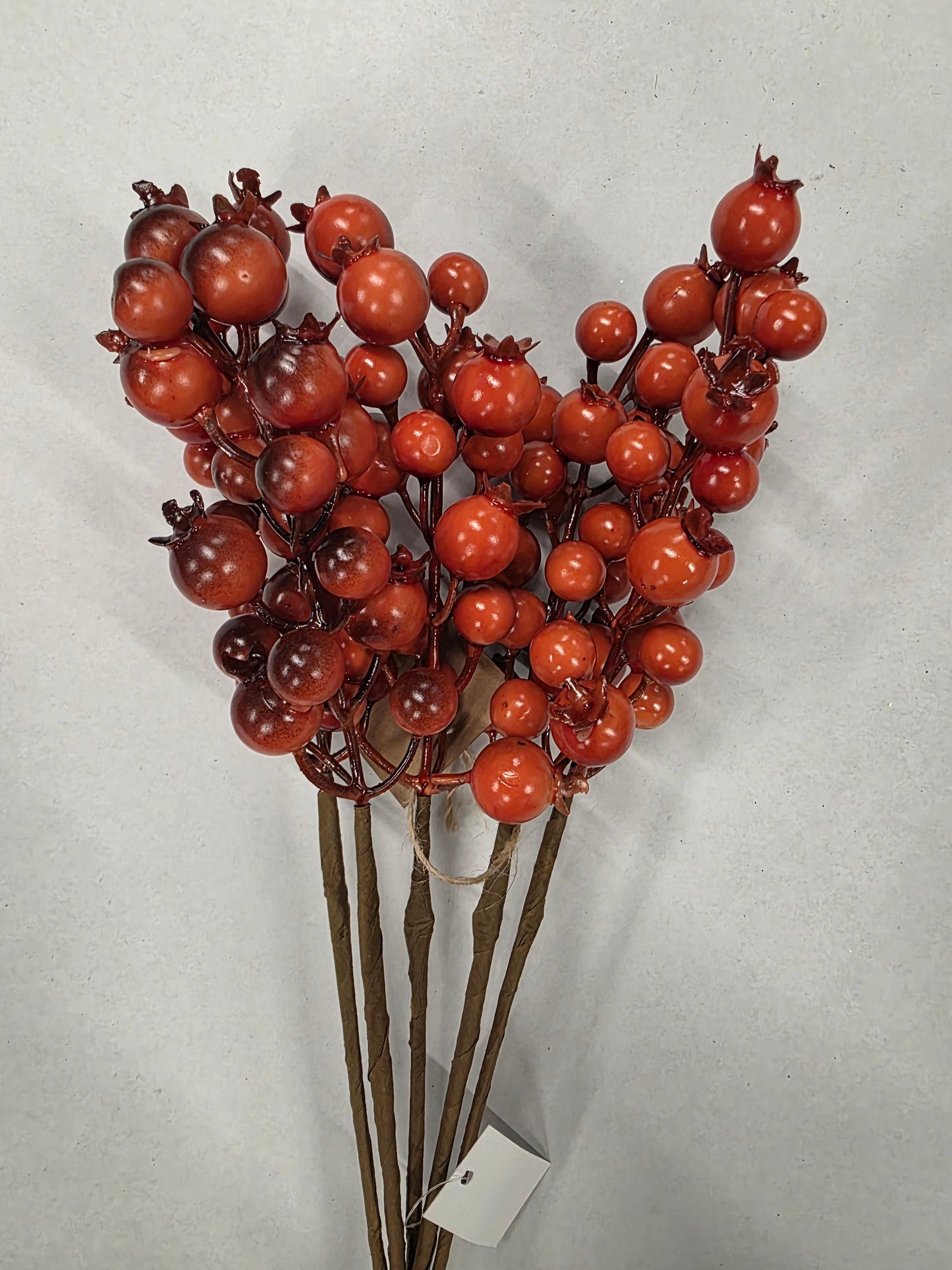 Silk Rosehip X5 Bundle Dark Red 55cm