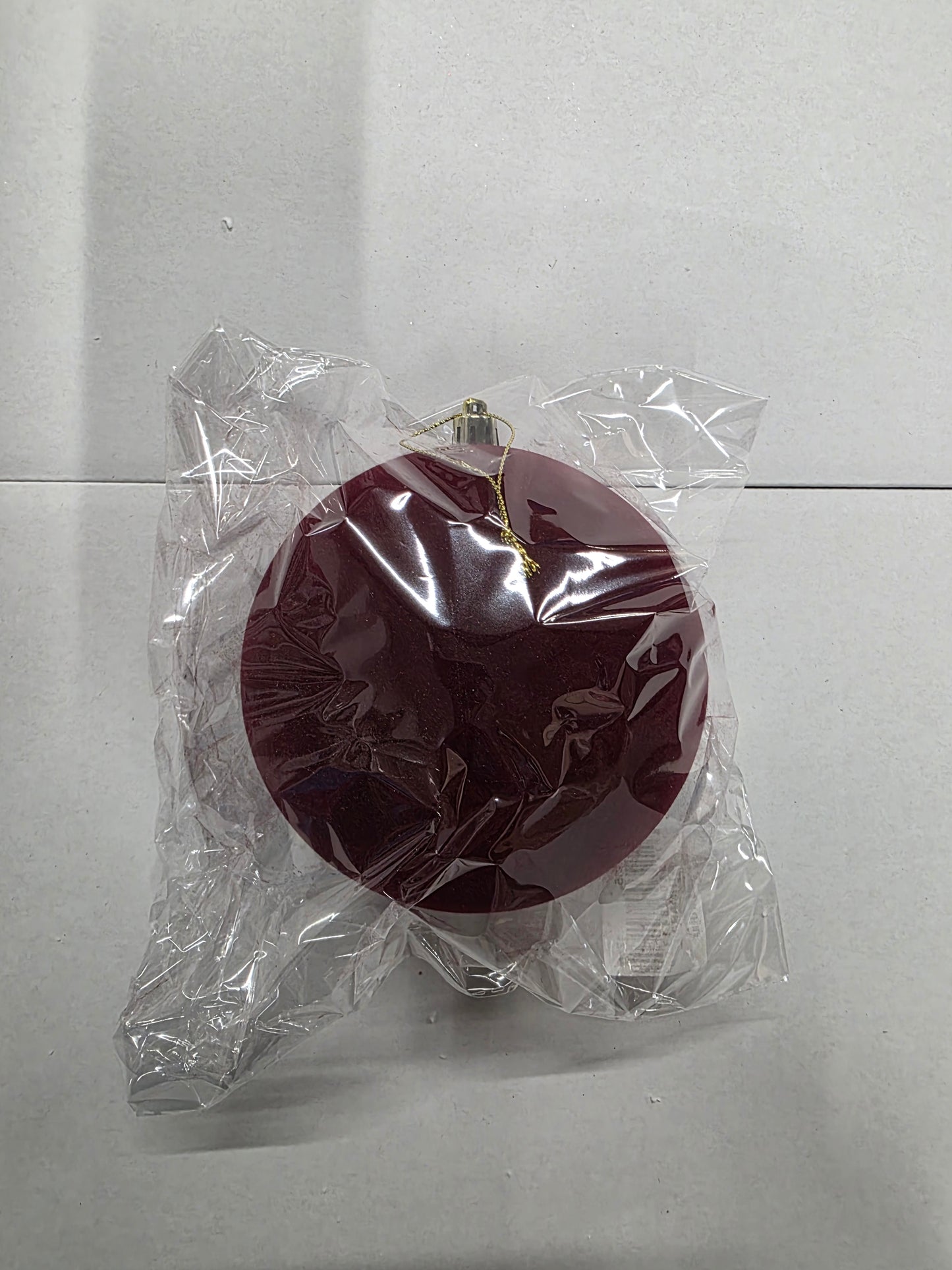 Bauble Flock Deep Red 12cm