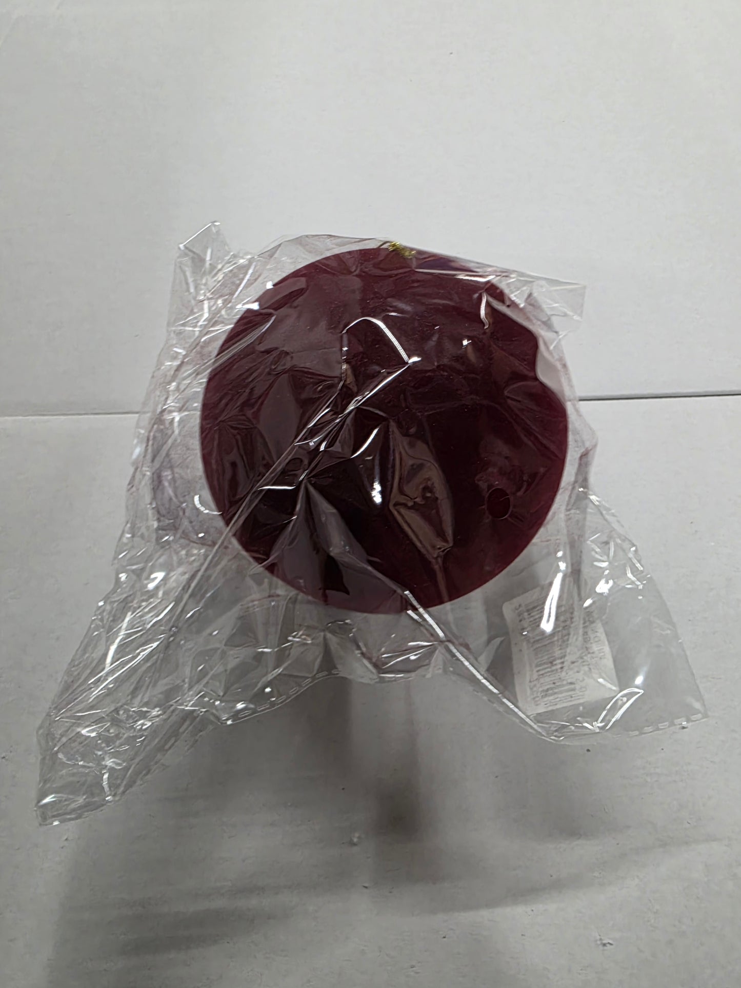 Bauble Flock Deep Red 12cm