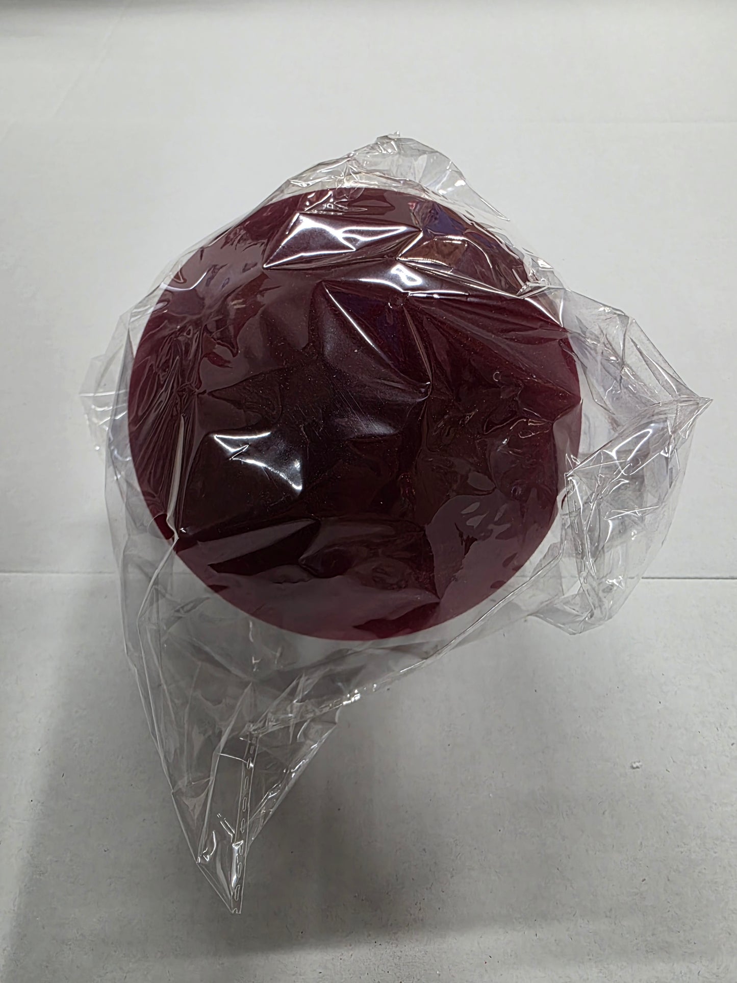 Bauble Flock Deep Red 15cm