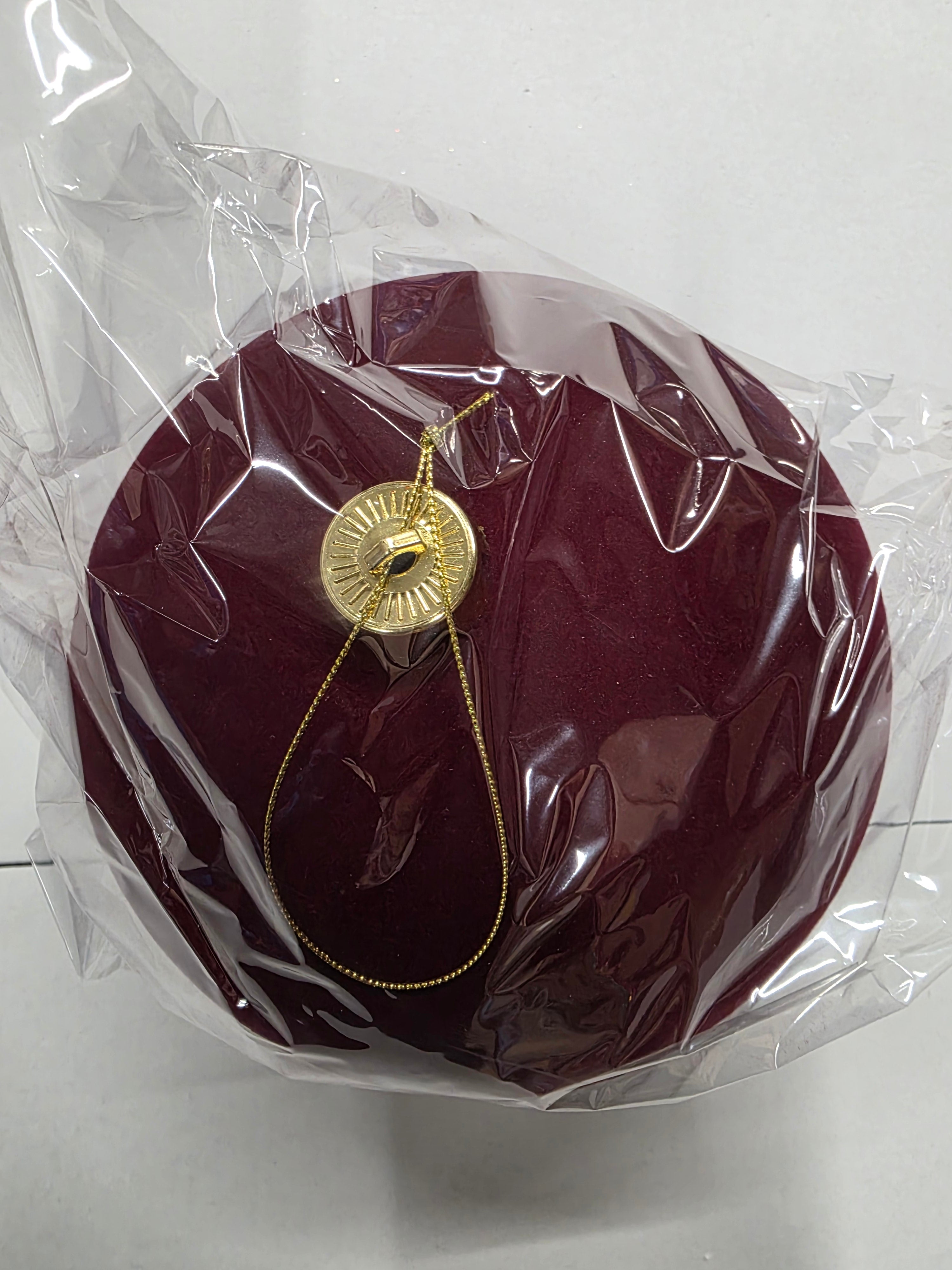 Bauble Flock Deep Red 20cm