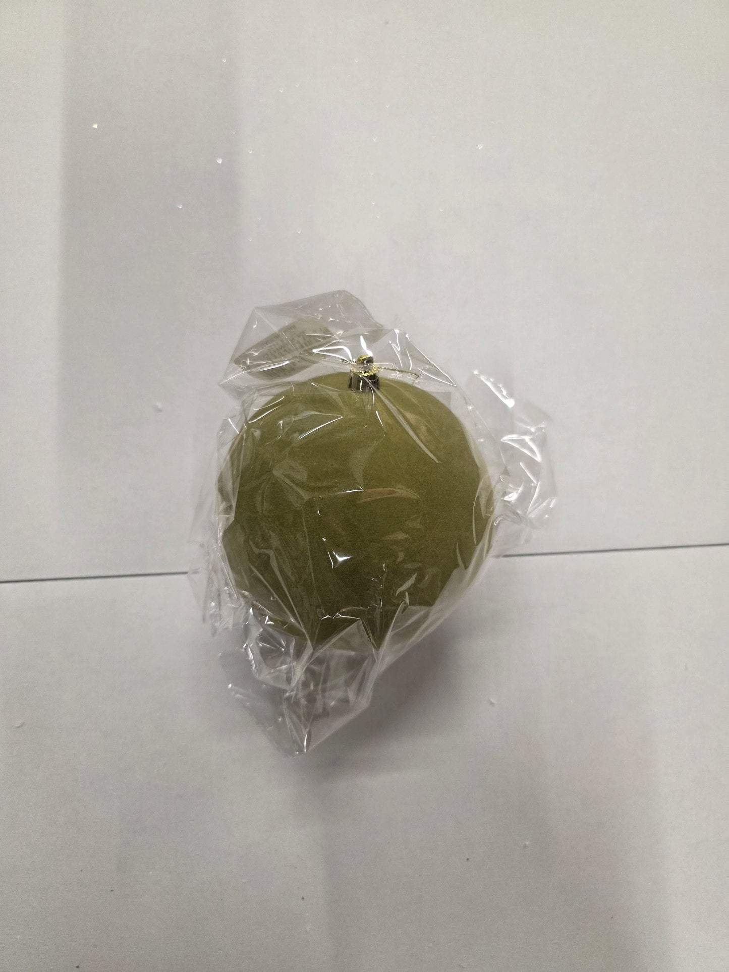 Bauble Flock Green 12cm