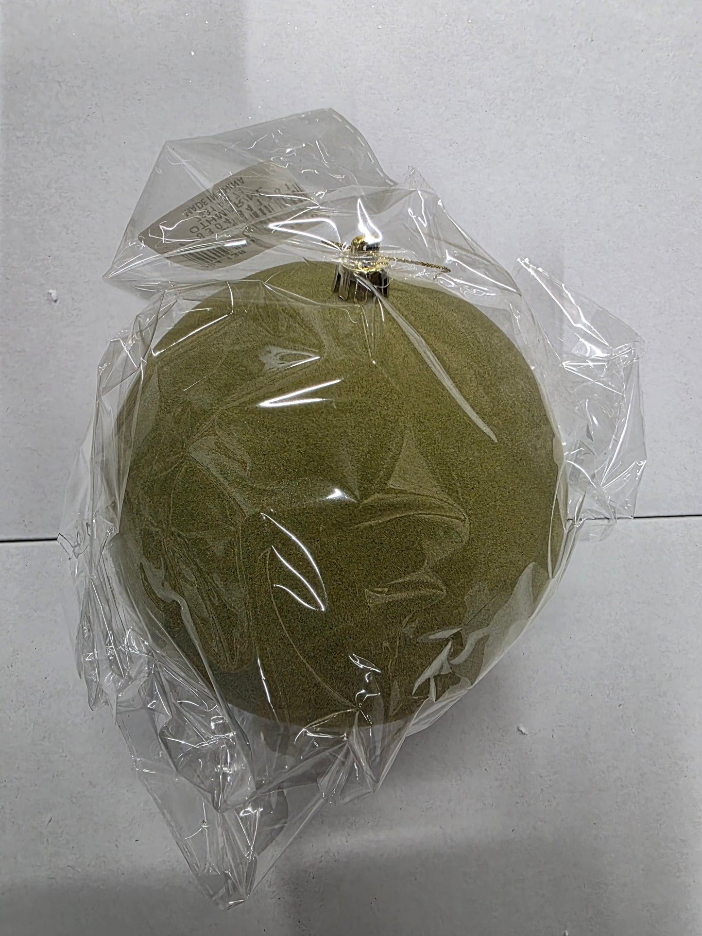 Bauble Flock Green 12cm