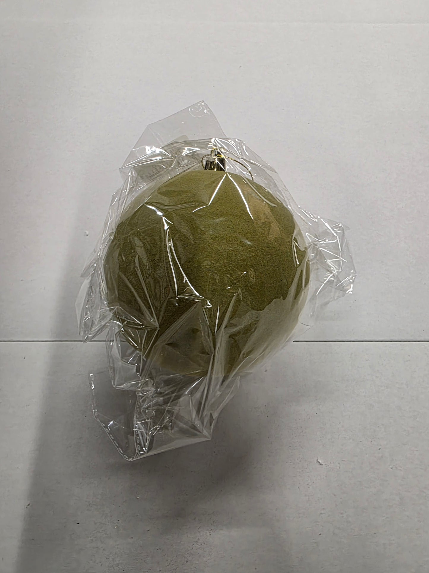 Bauble Flock Green 12cm